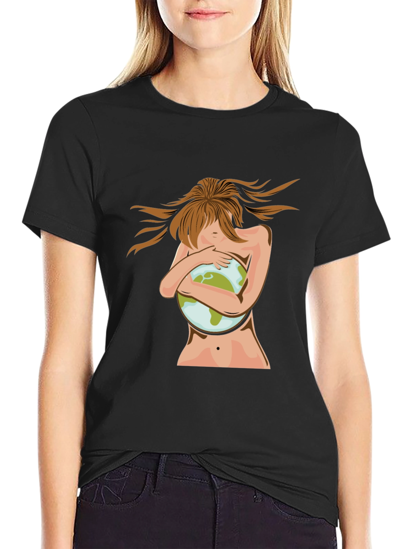 Earth Lover Graphic Tee - Unisex Black T-Shirt