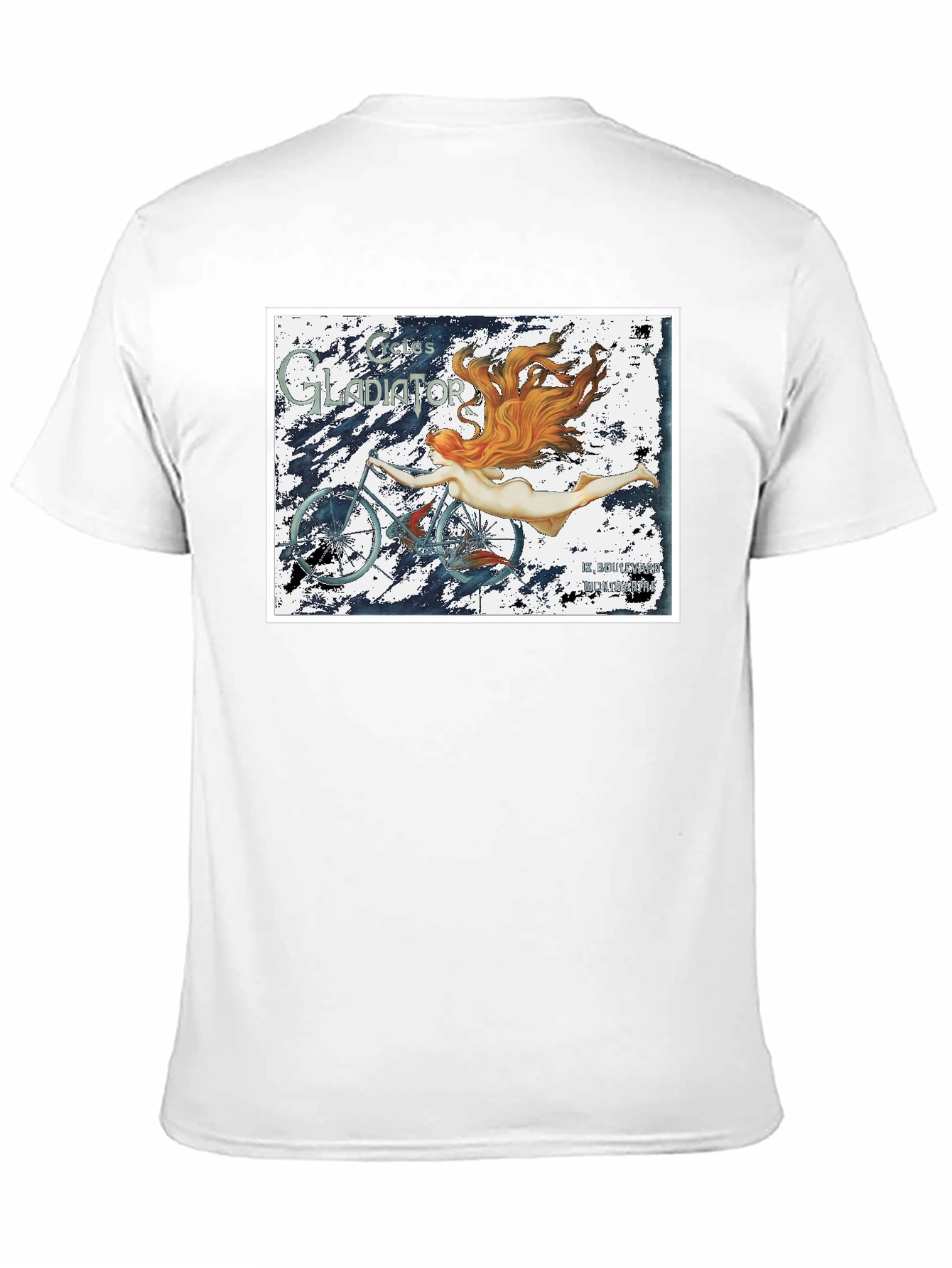 Gladiator Bicycle Graphic Tee - Vintage Style Black T-Shirt