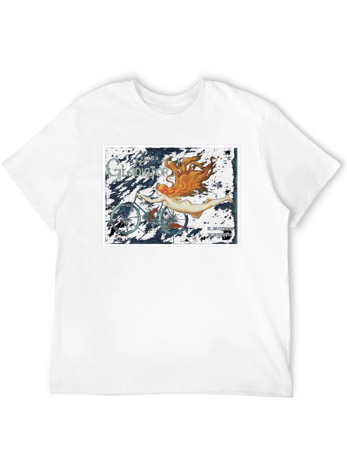 Gladiator Bicycle Graphic Tee - Vintage Style Black T-Shirt