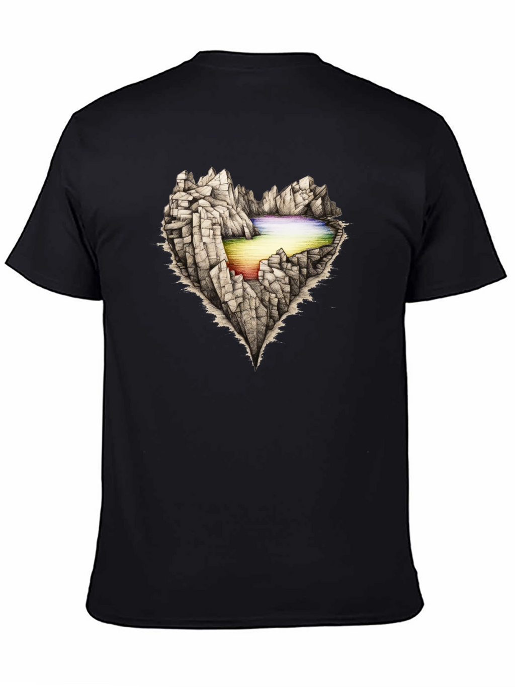 Mountain Heart Graphic Tee - Black