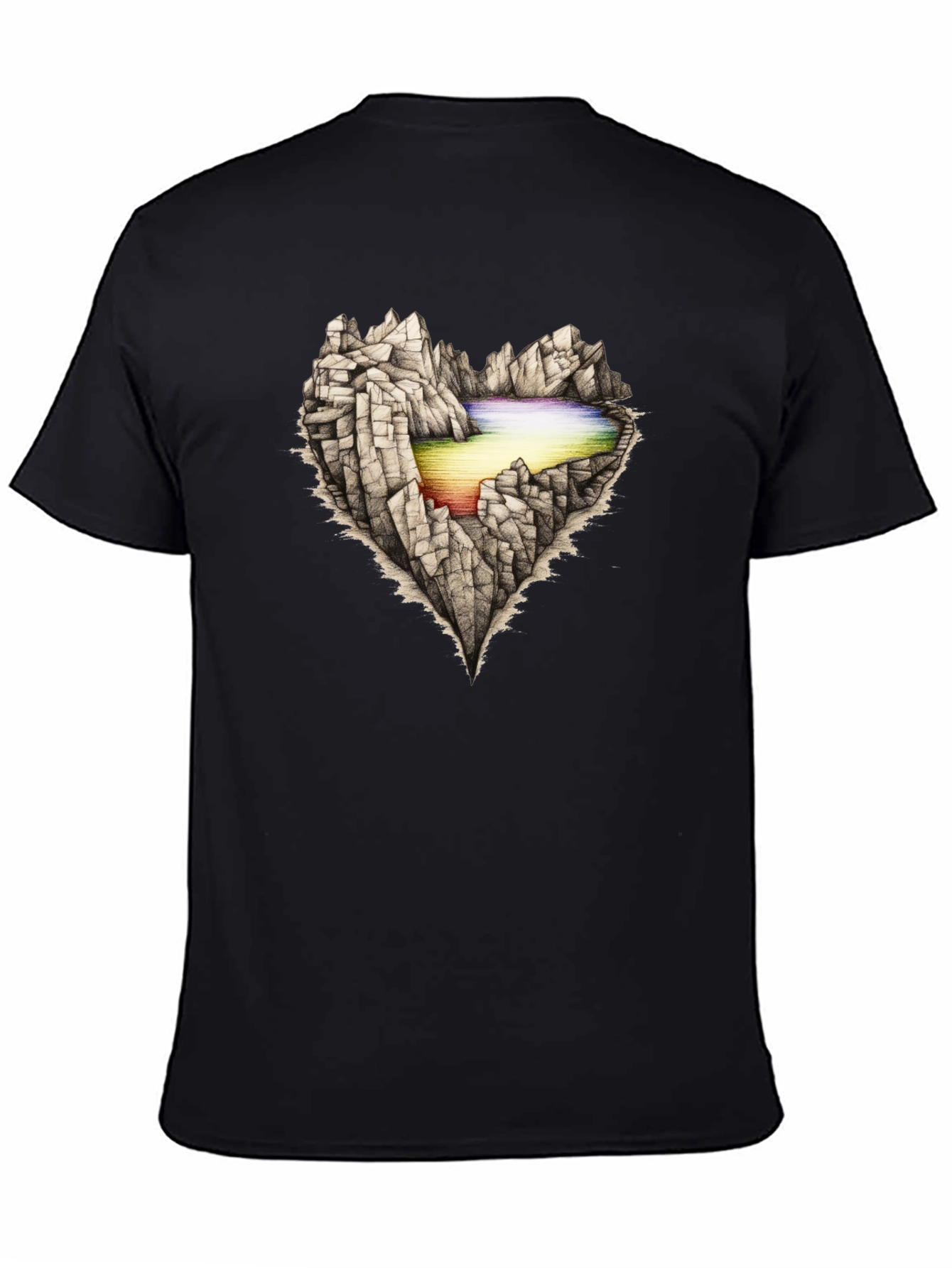 Mountain Heart Graphic Tee - Black