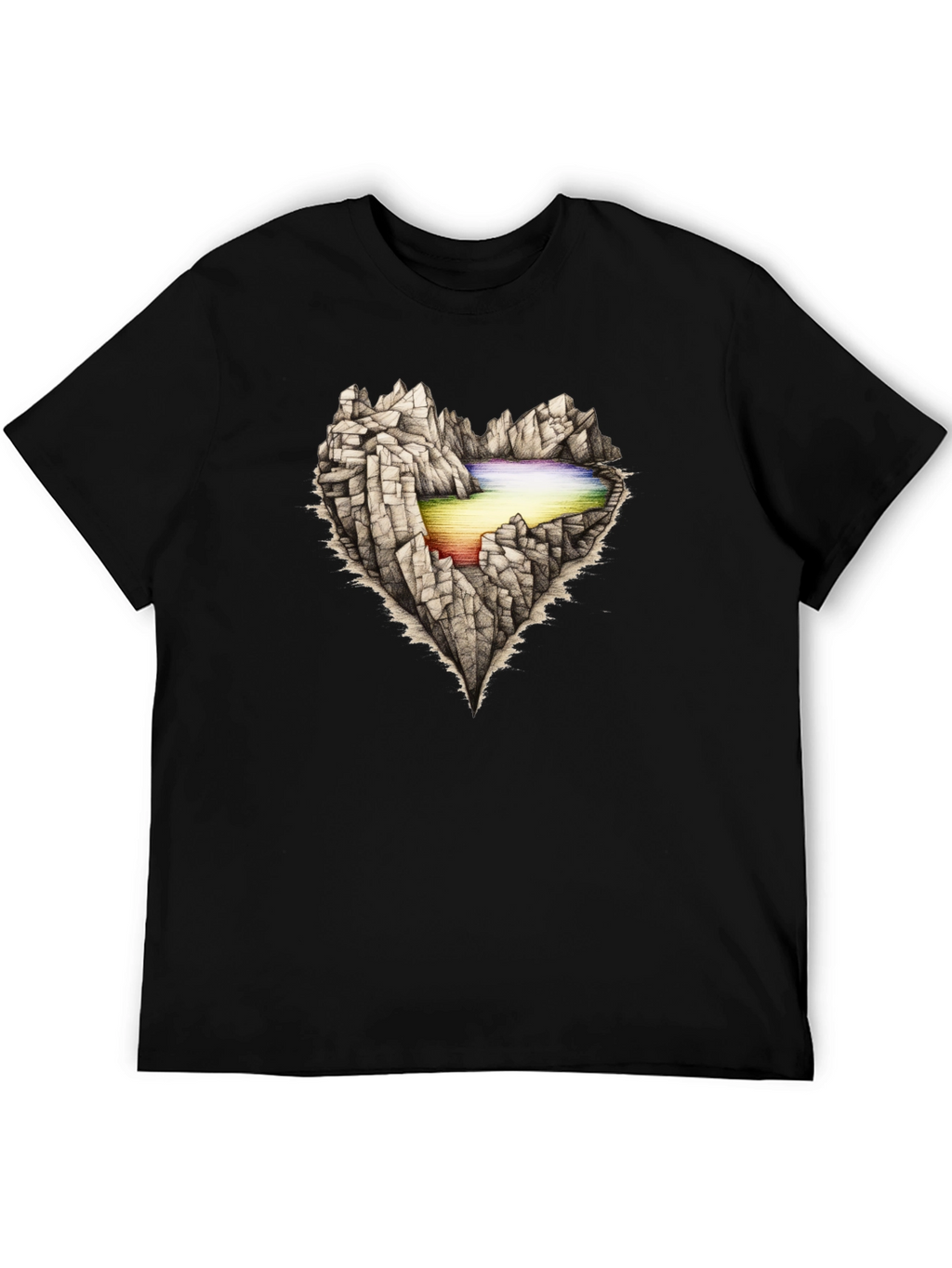 Mountain Heart Graphic Tee - Black
