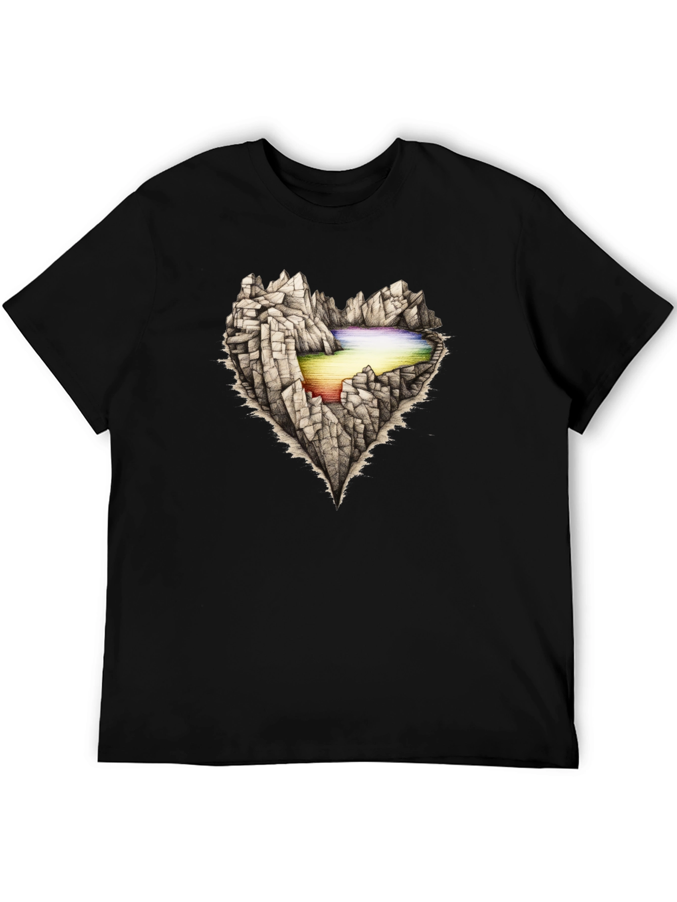 Mountain Heart Graphic Tee - Black