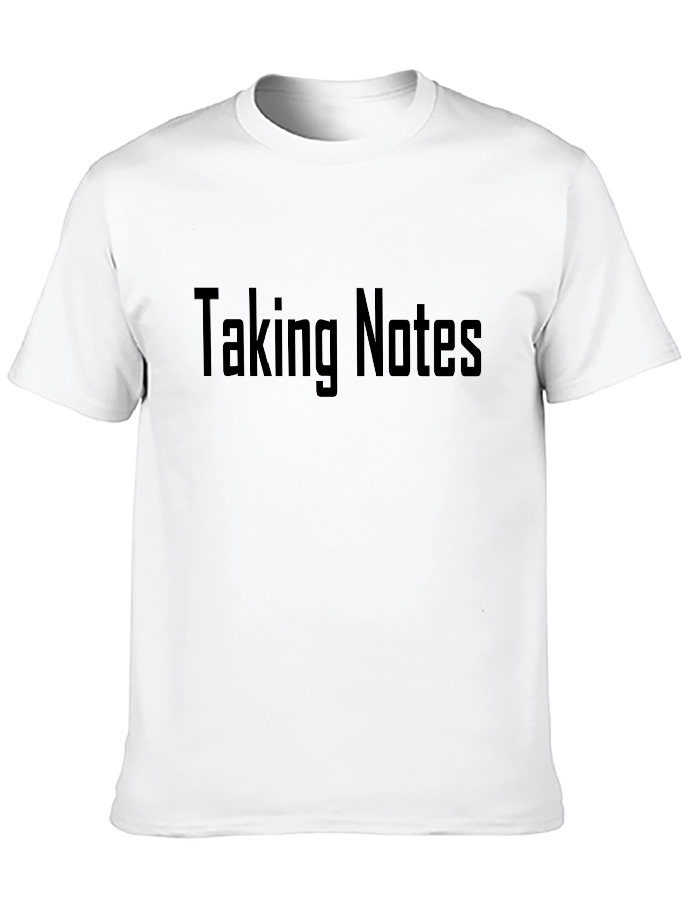 Taking Notes Graphic T-Shirt - Black Casual Tee