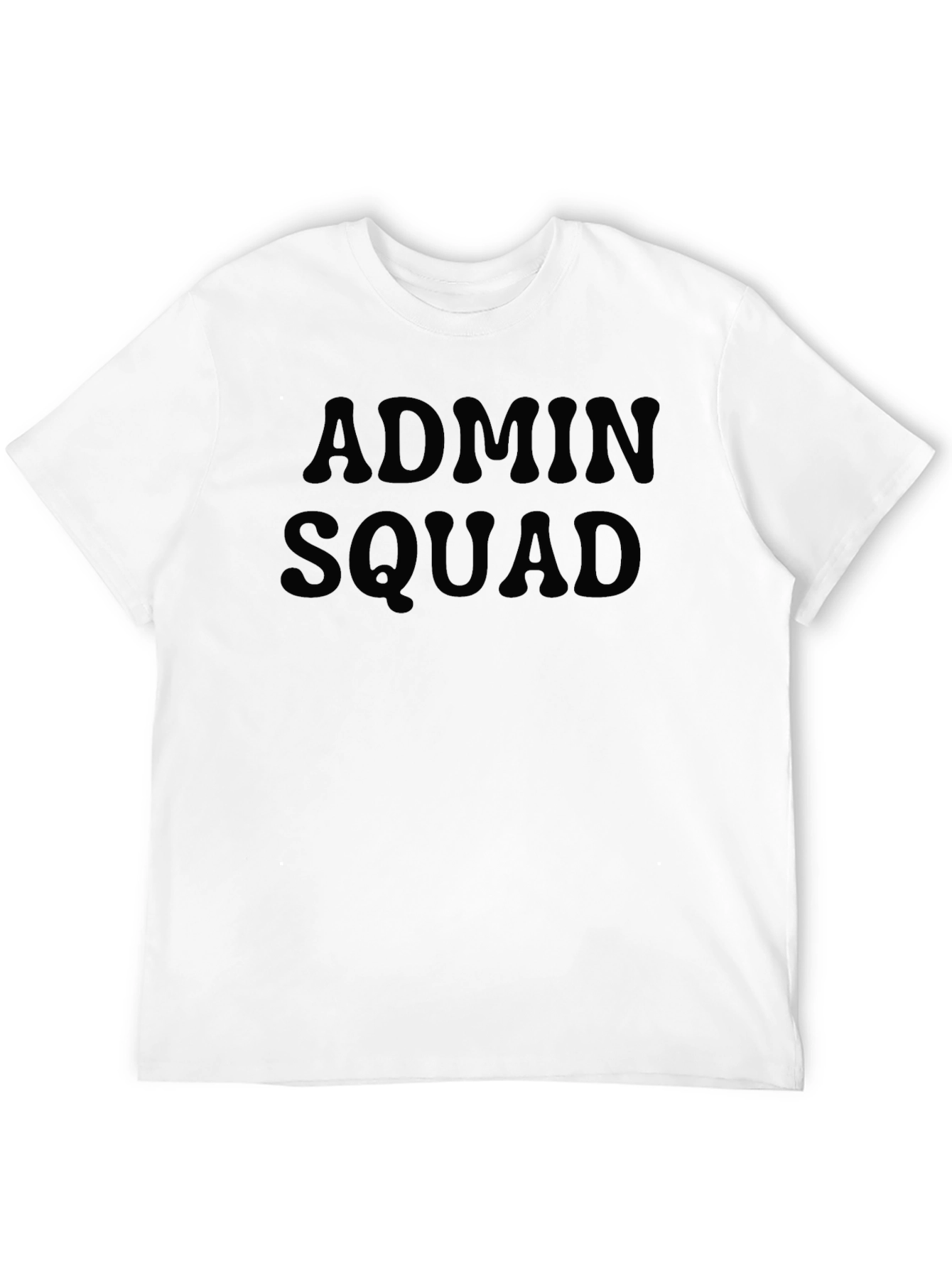 Admin Squad Black Crew Neck T-Shirt