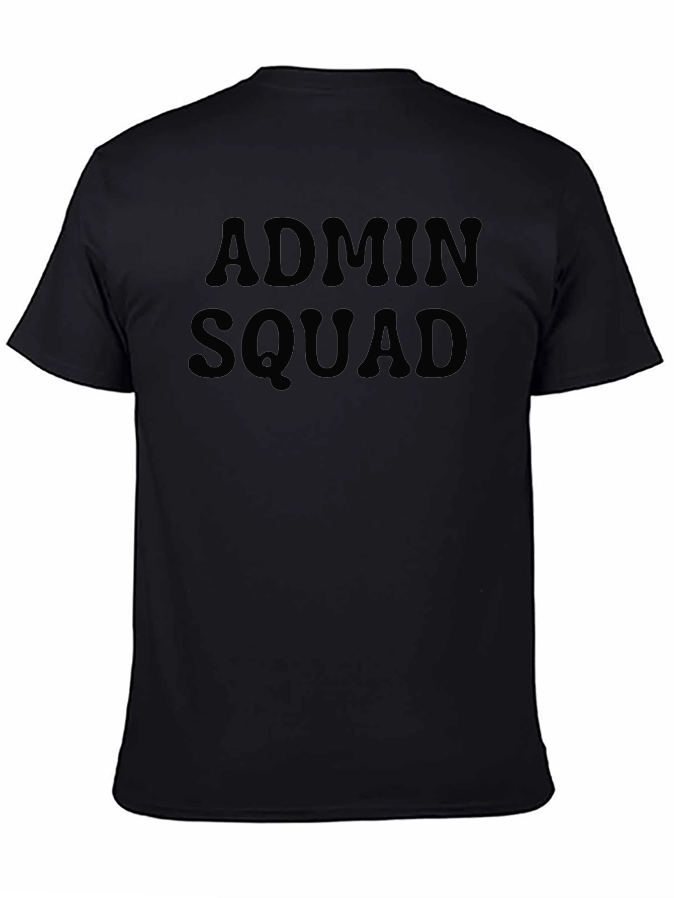 Admin Squad Black Crew Neck T-Shirt