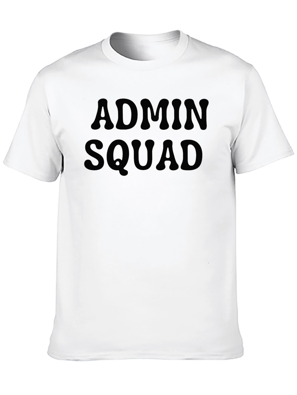 Admin Squad Black Crew Neck T-Shirt