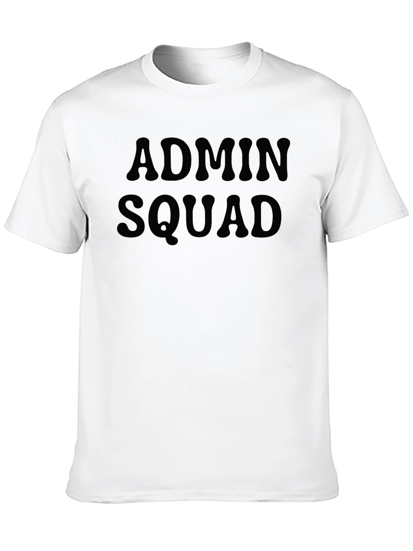 Admin Squad Black Crew Neck T-Shirt