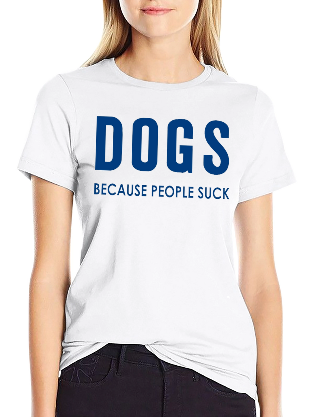 Dogs Because People Suck Funny Graphic Tee