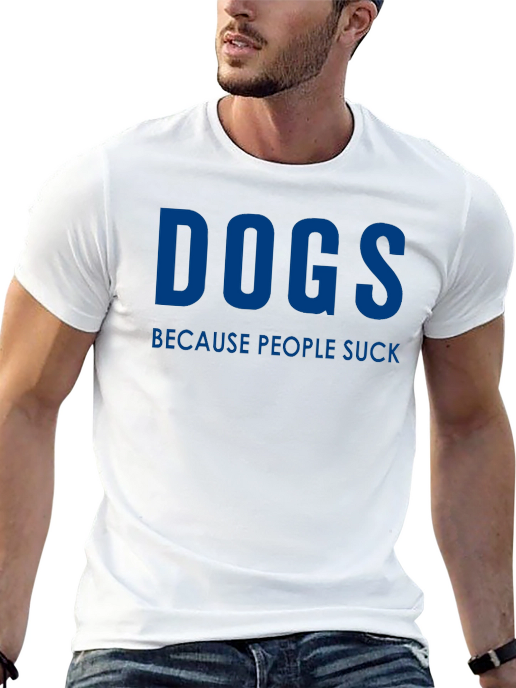 Dogs Because People Suck Funny Graphic Tee