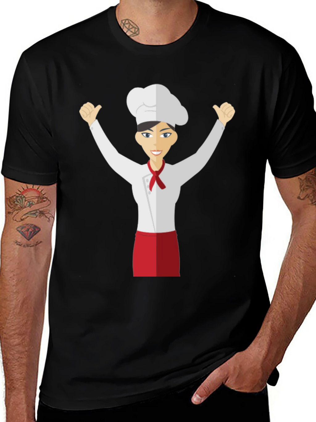 Chef Cartoon T-Shirt - Unisex Fashion