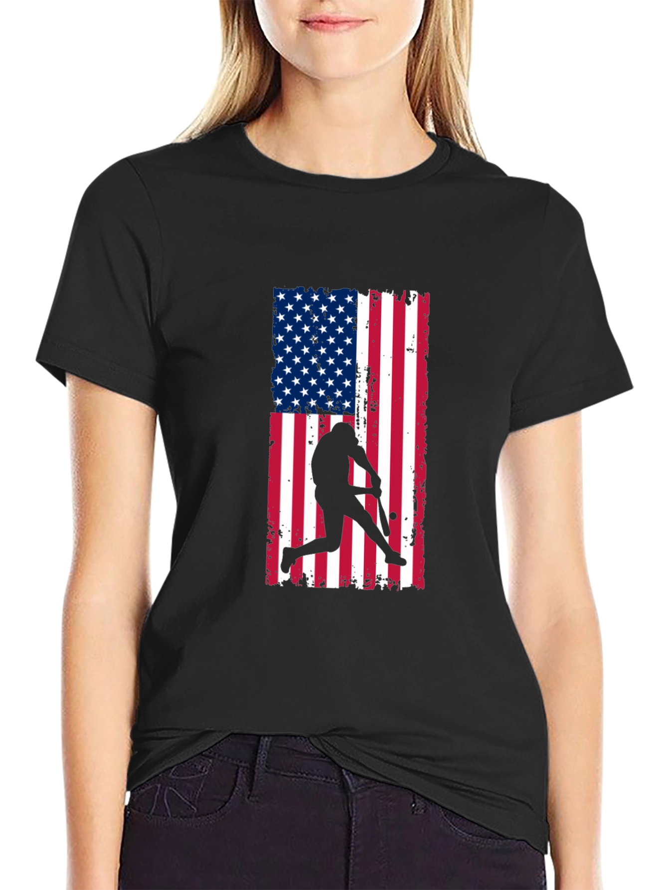 American Baseball Flag Graphic Tee