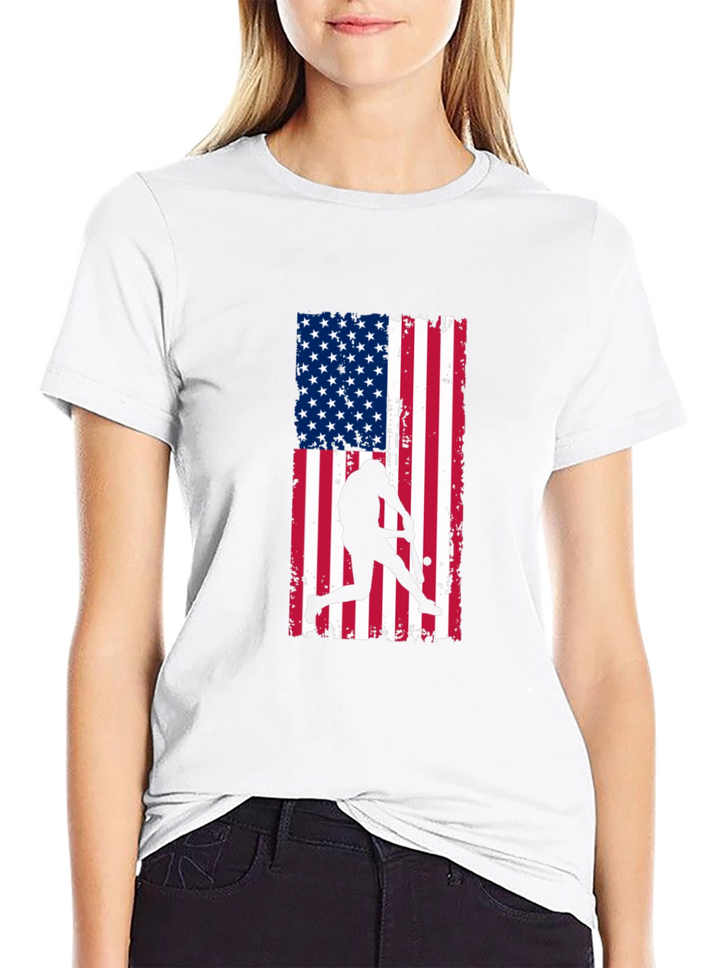 American Baseball Flag Graphic Tee