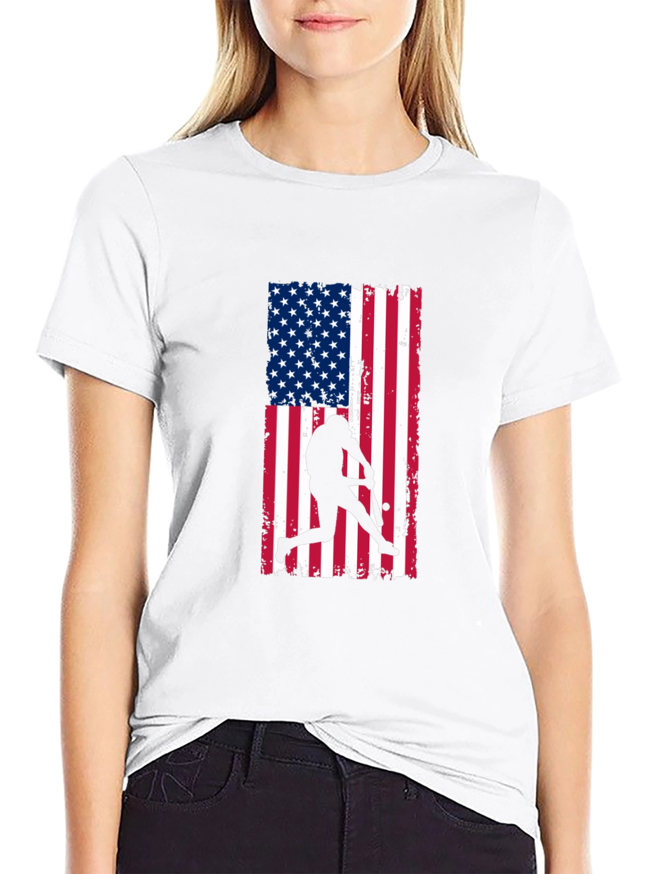 American Baseball Flag Graphic Tee