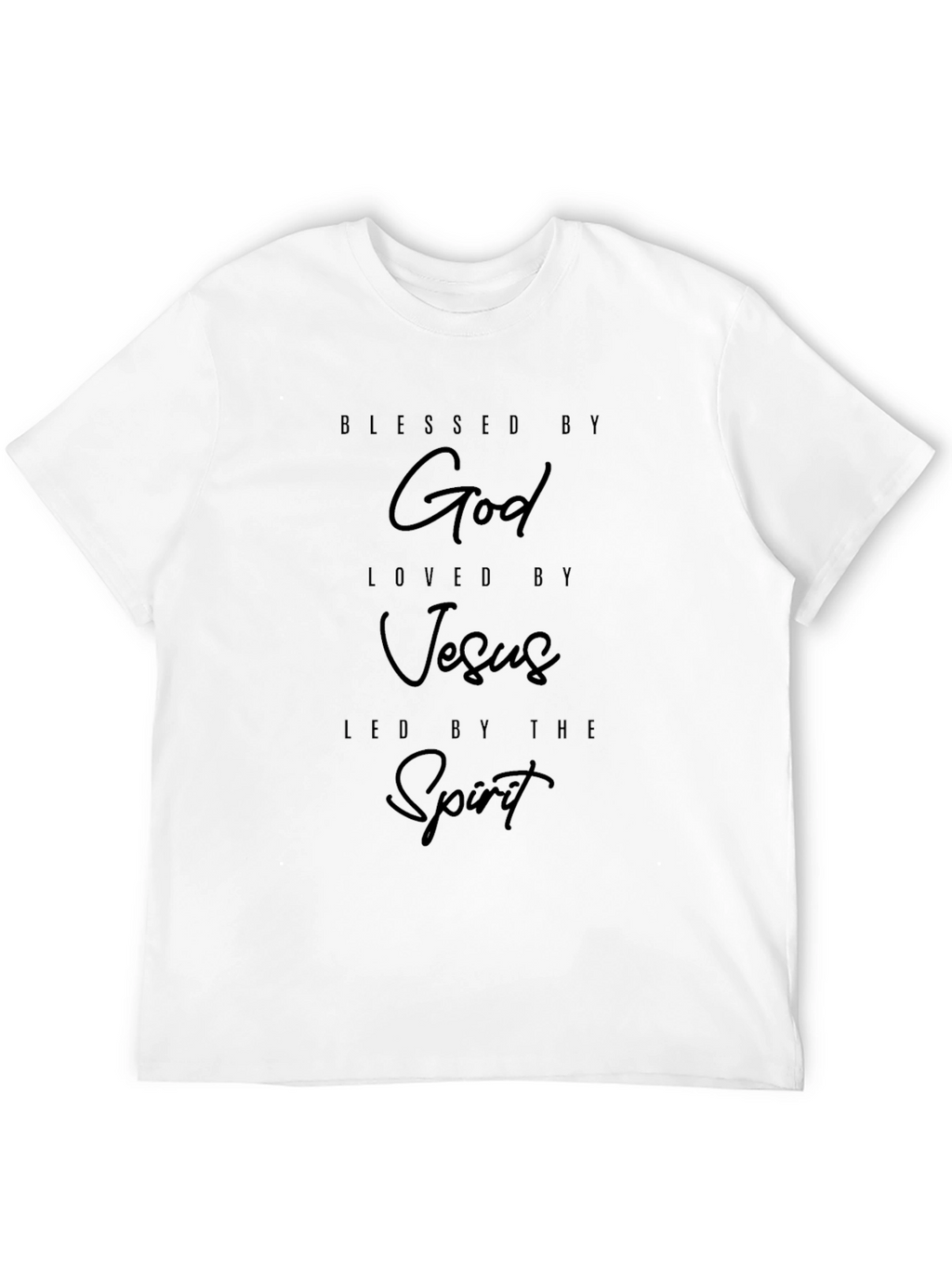 Blessed by God Graphic Black T-Shirt