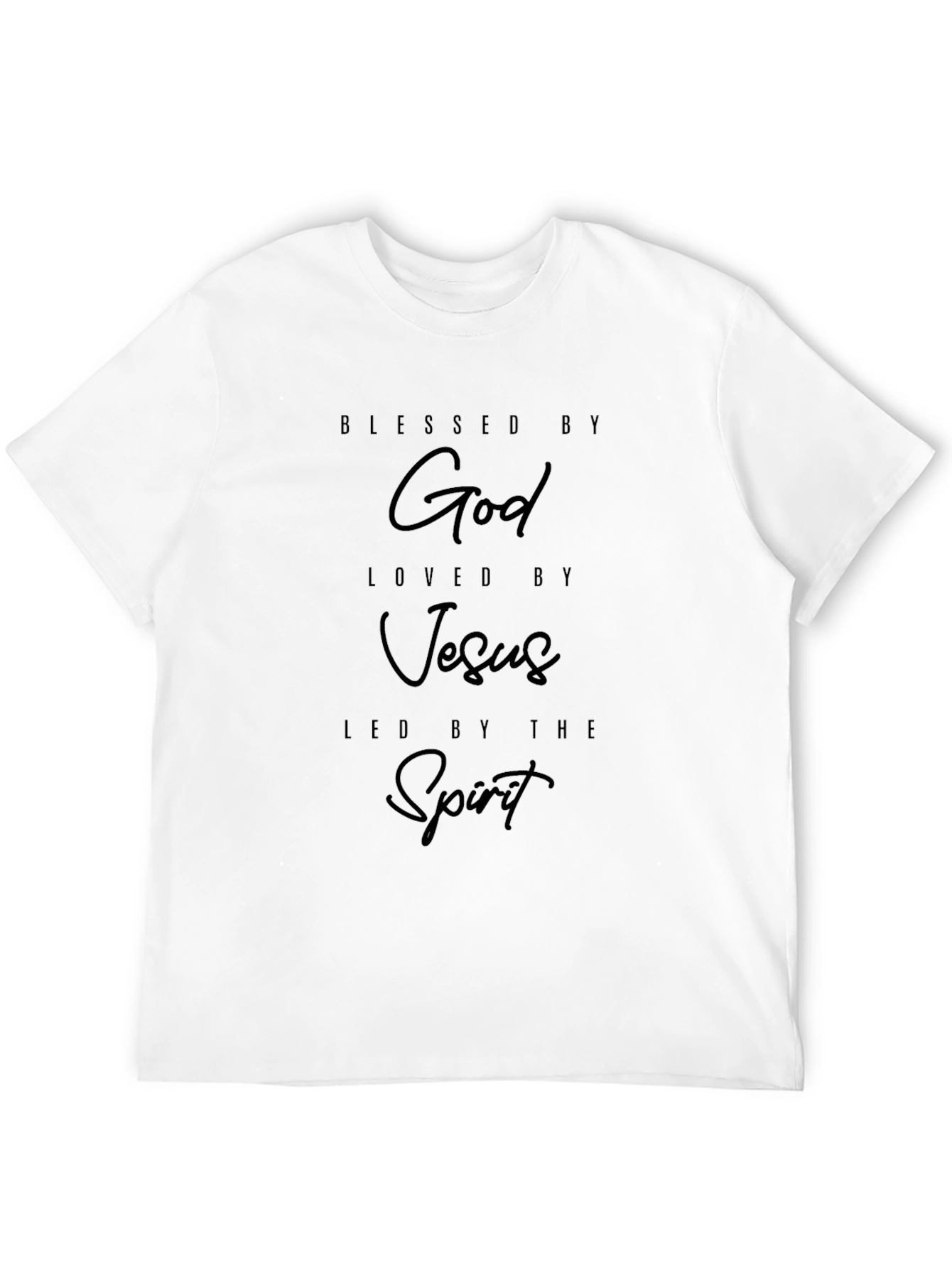 Blessed by God Graphic Black T-Shirt