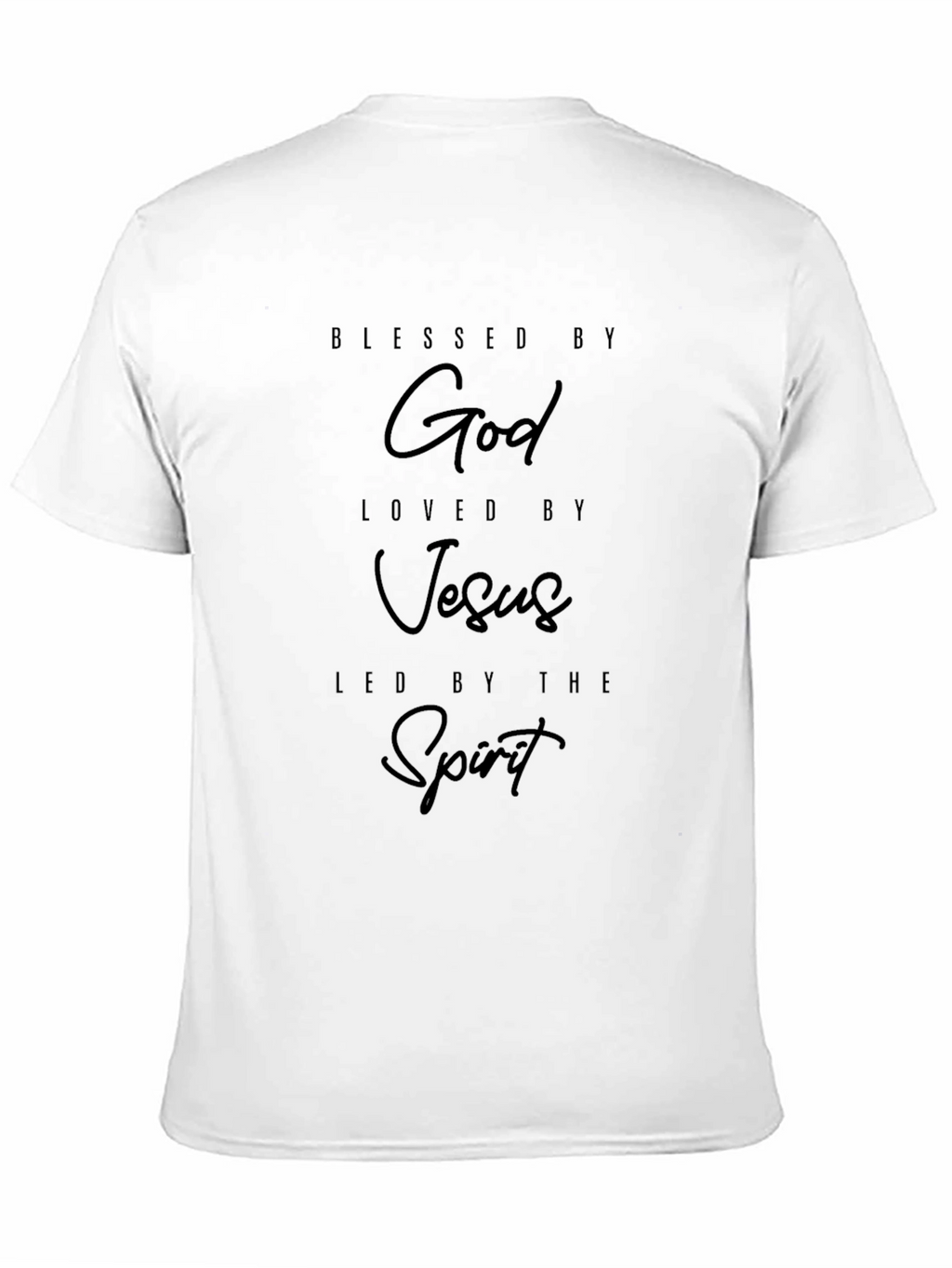 Blessed by God Graphic Black T-Shirt