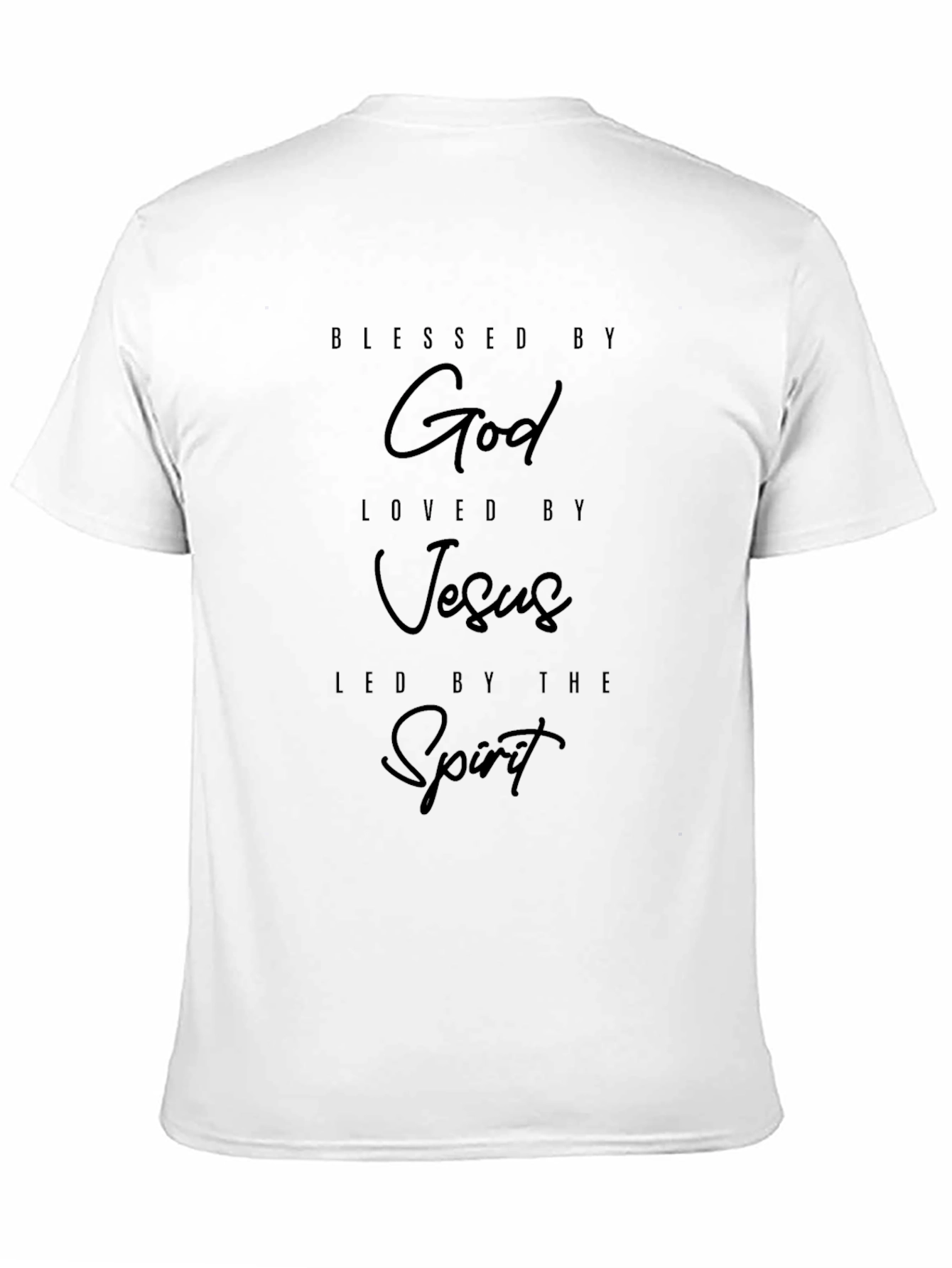 Blessed by God Graphic Black T-Shirt
