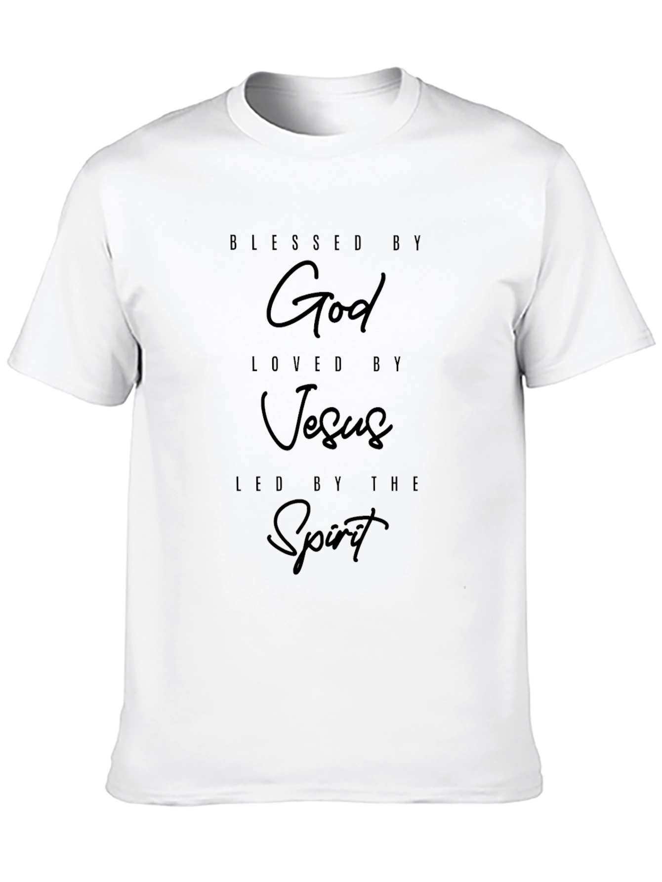 Blessed by God Graphic Black T-Shirt