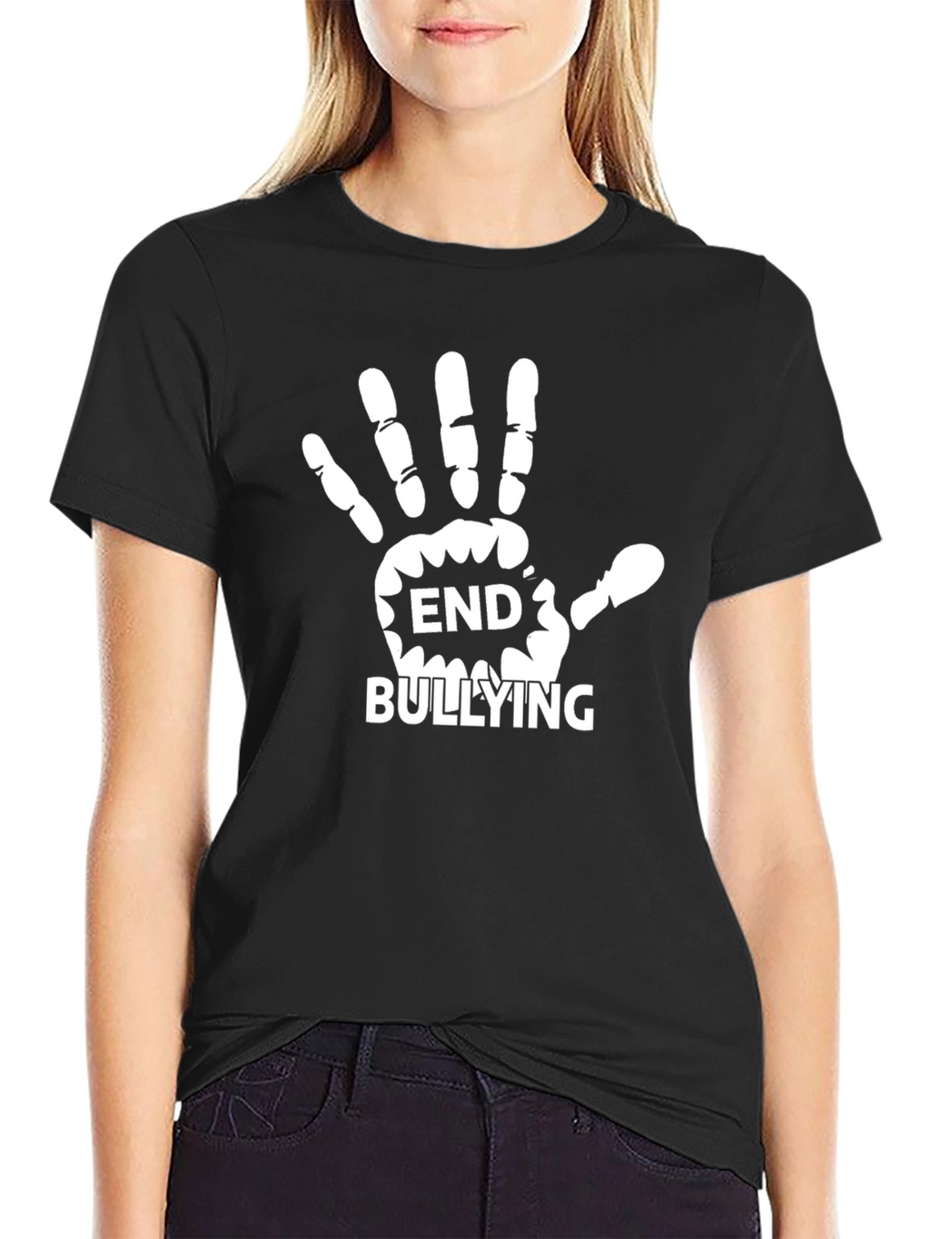 End Bullying Hand Print Graphic Tee