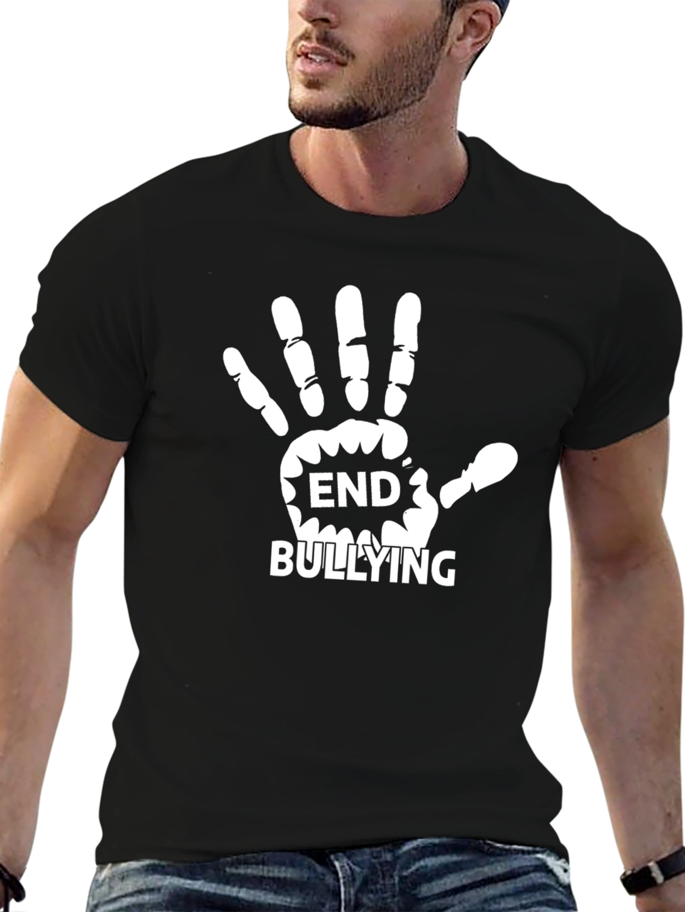 End Bullying Hand Print Graphic Tee