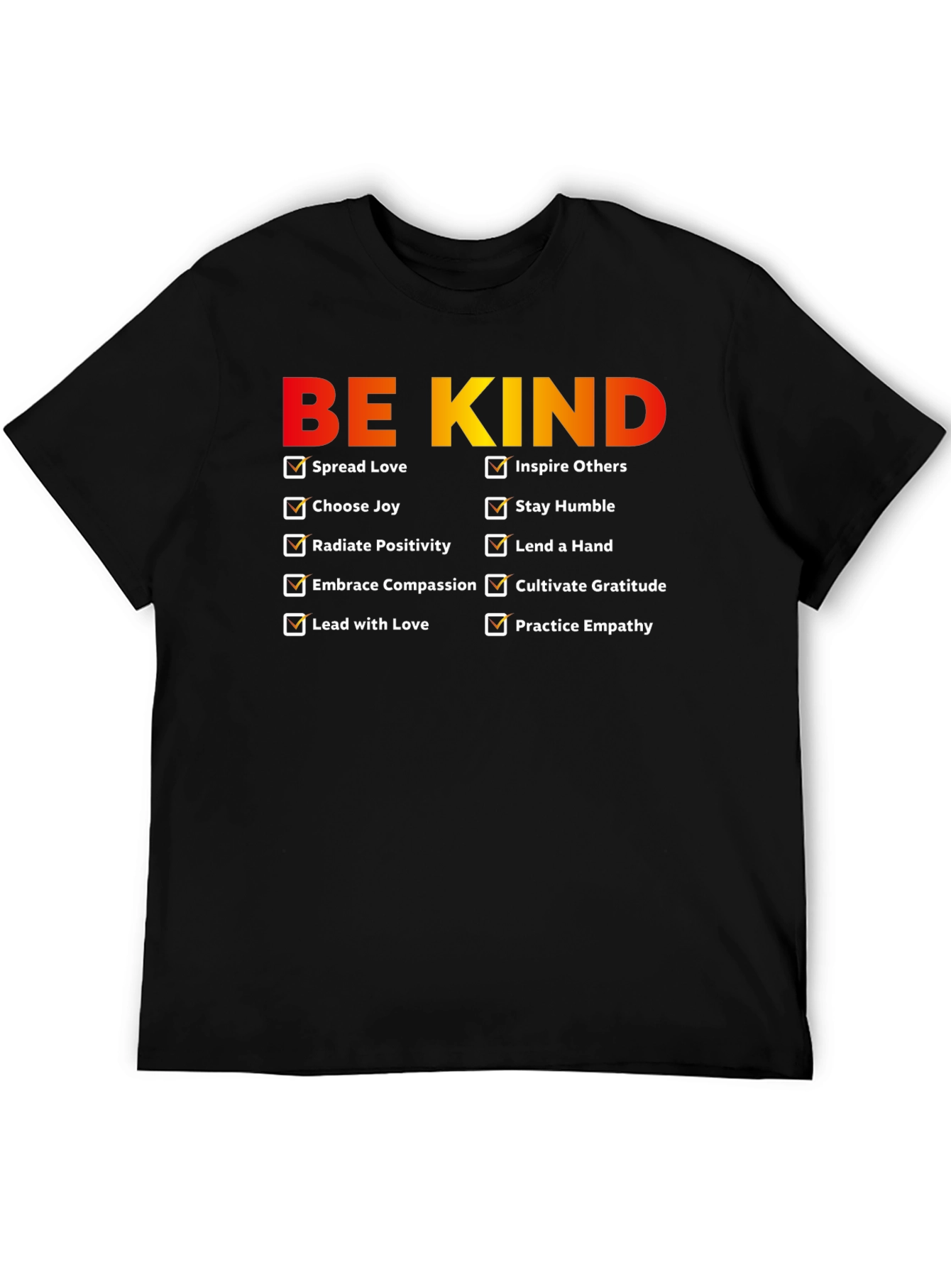 Be Kind Checklist Graphic T-Shirt