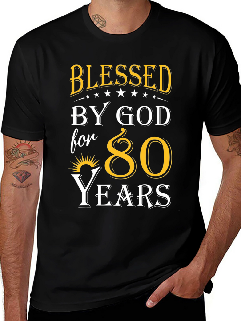Blessed by God 80 Years T-Shirt