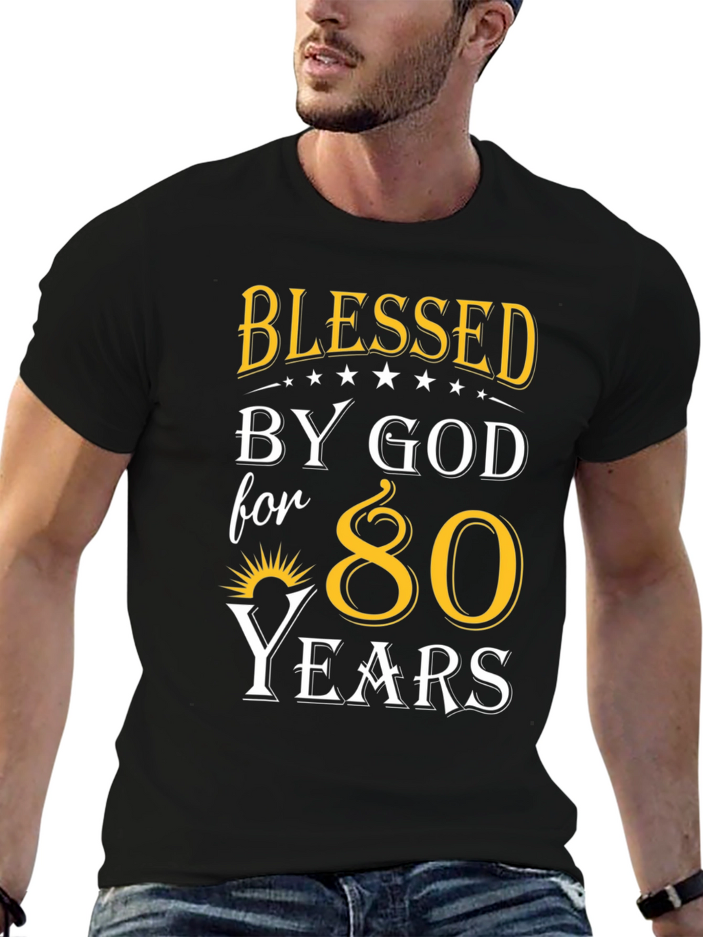 Blessed by God 80 Years T-Shirt