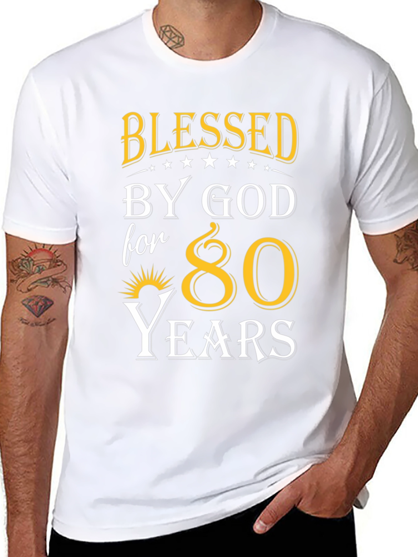 Blessed by God 80 Years T-Shirt