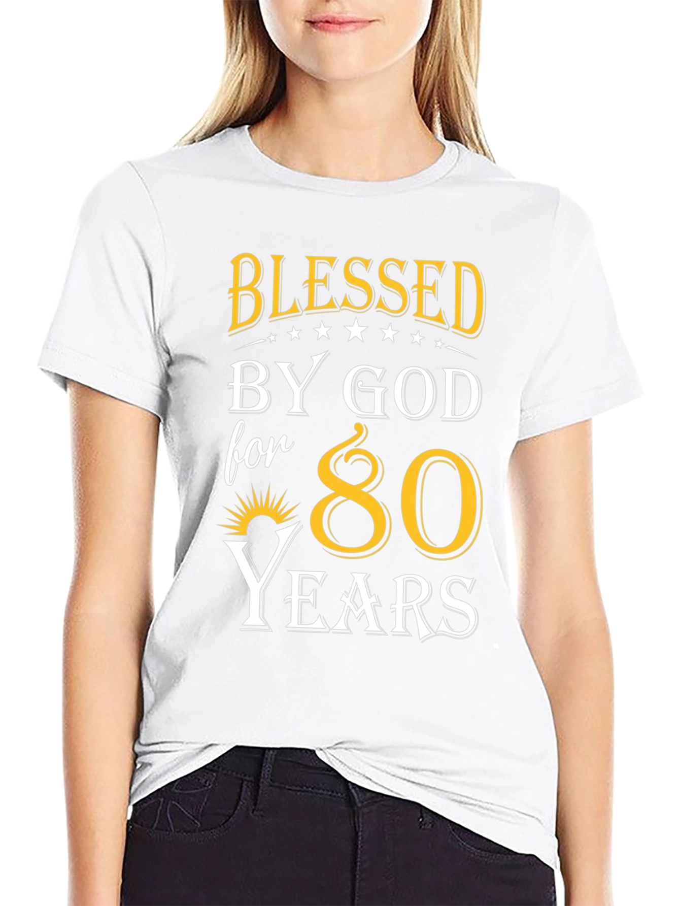 Blessed by God 80 Years T-Shirt