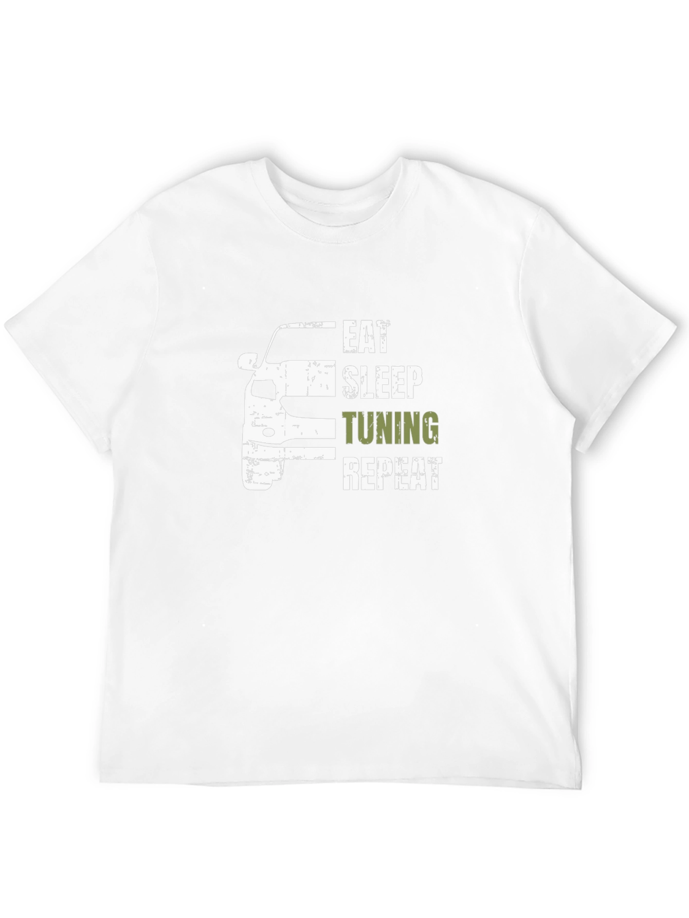 Eat Sleep Tuning Repeat Black Graphic T-Shirt