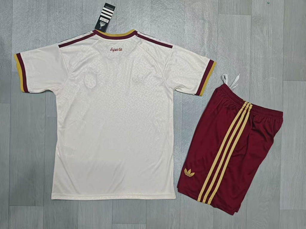 KIDS Spain Retro Kit – Off-White/Maroon