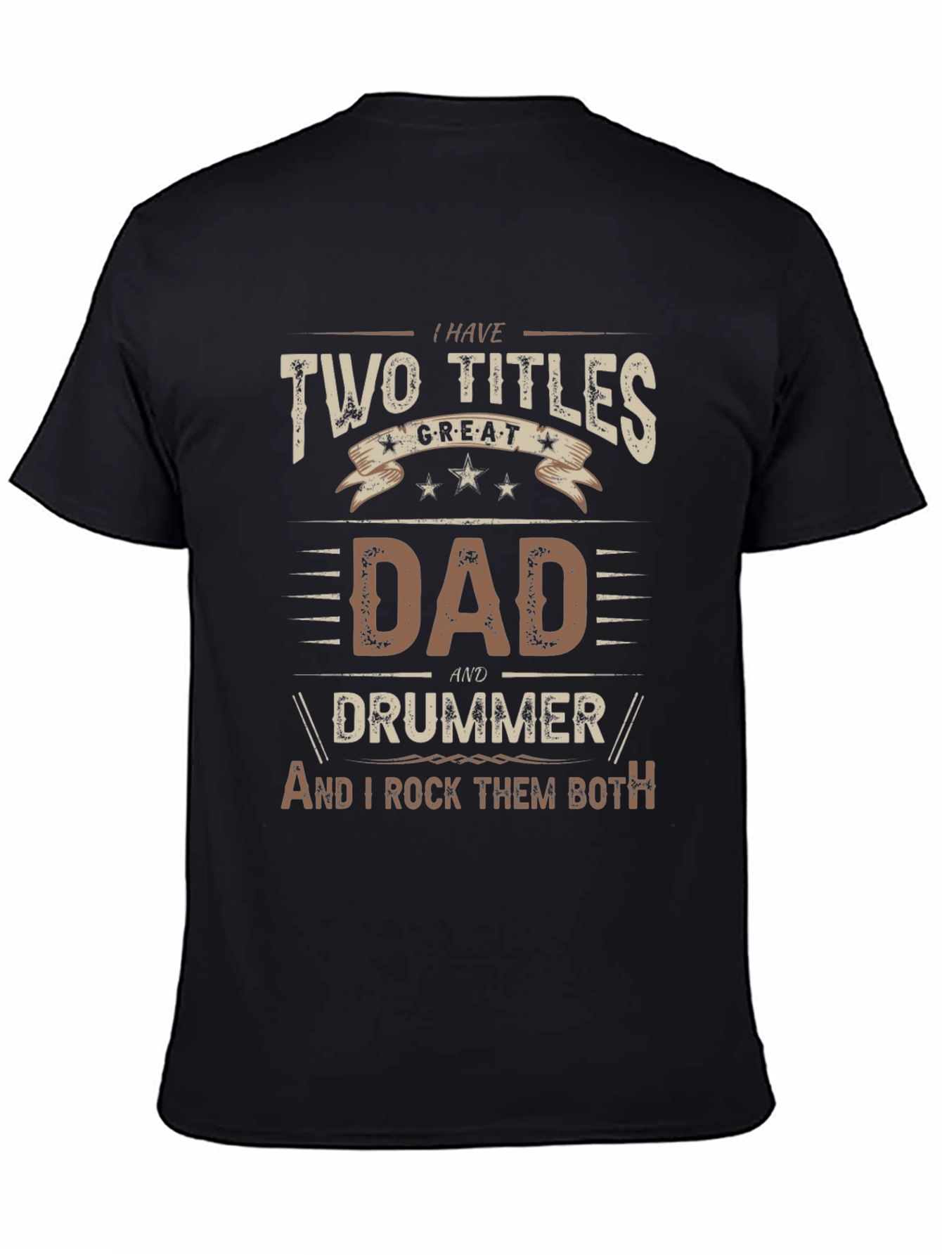Dad and Drummer T-Shirt - Rock Them Both!