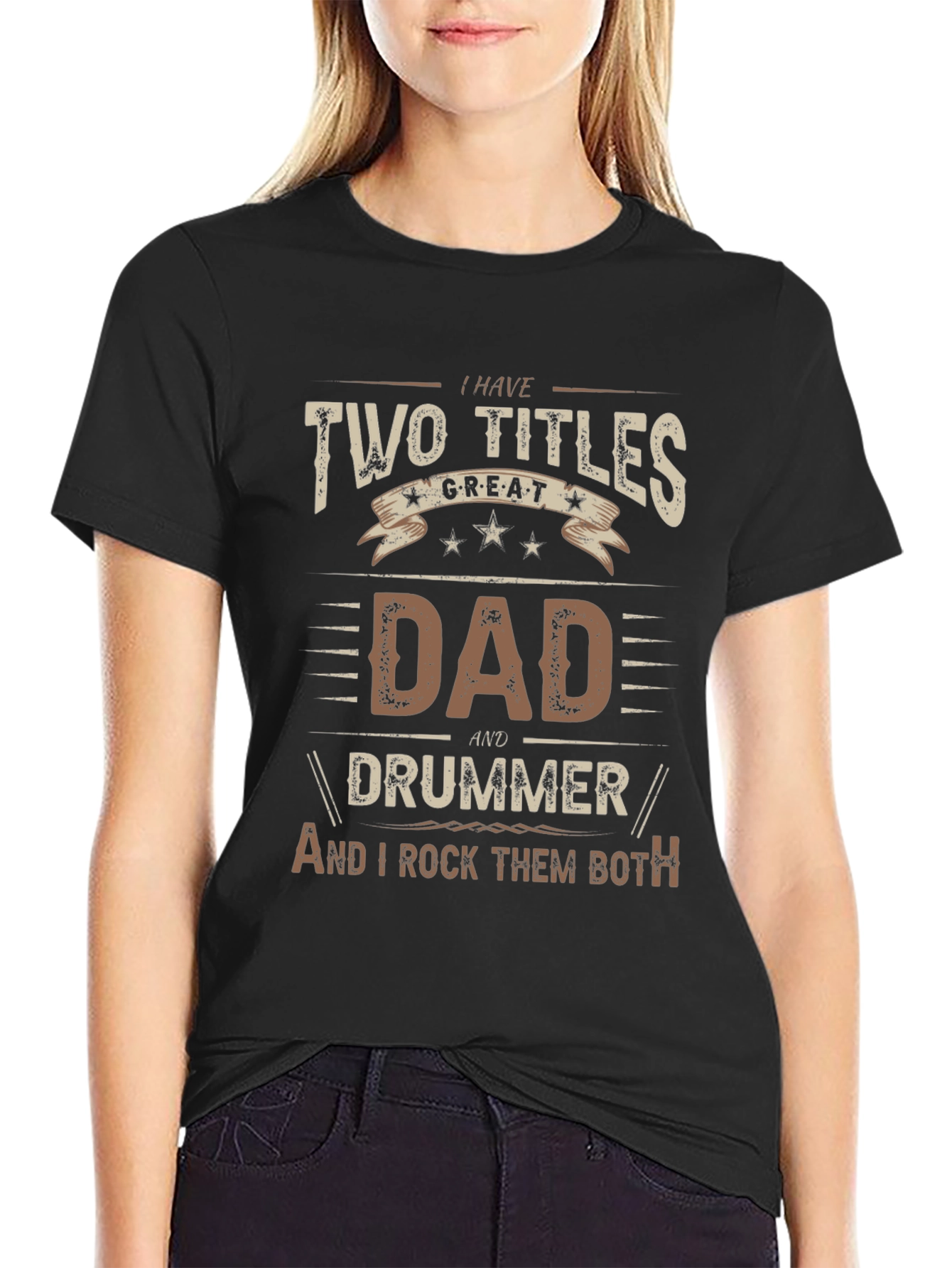Dad and Drummer T-Shirt - Rock Them Both!