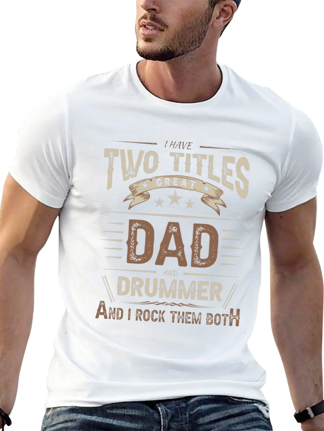 Dad and Drummer T-Shirt - Rock Them Both!