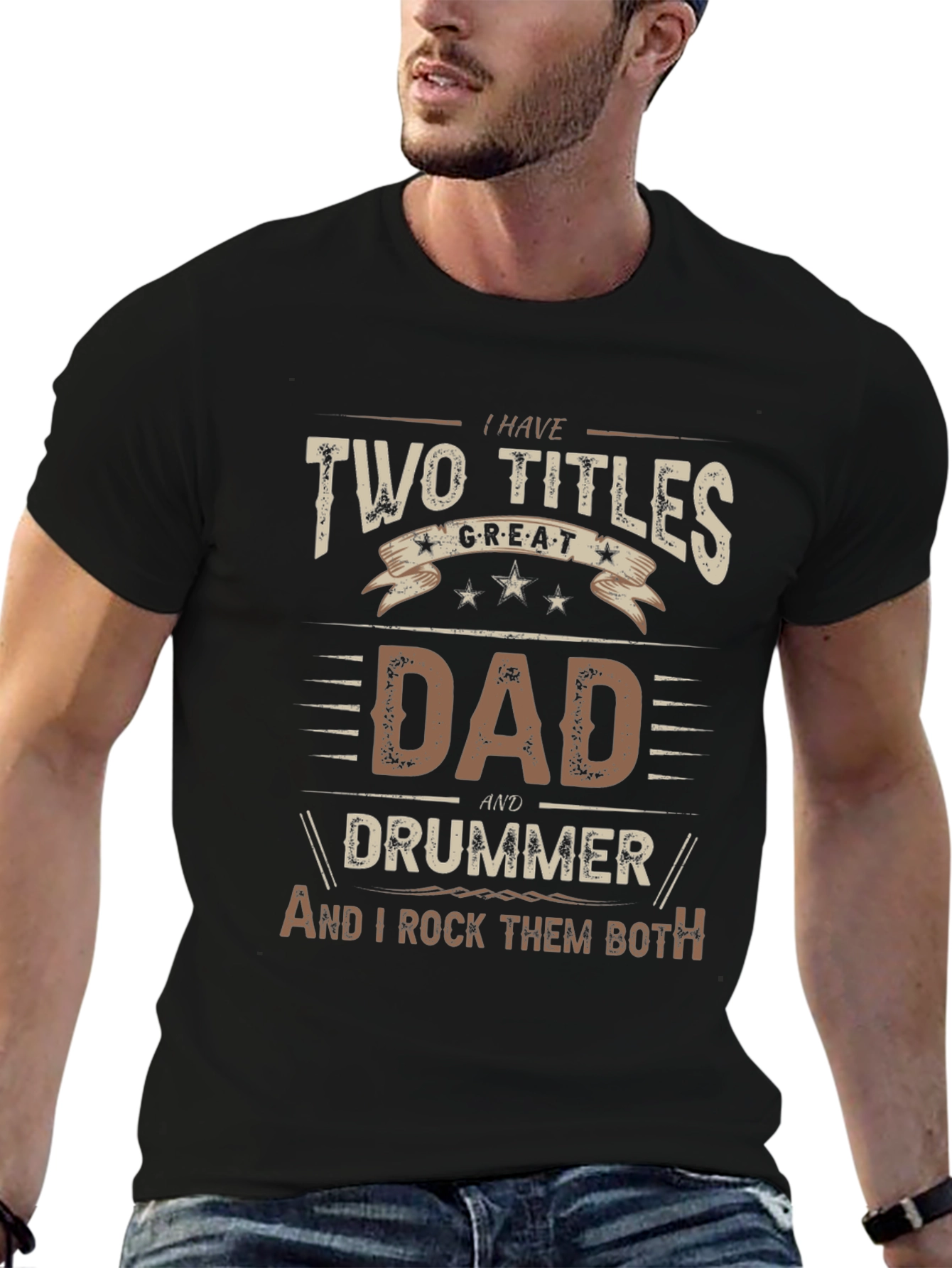Dad and Drummer T-Shirt - Rock Them Both!