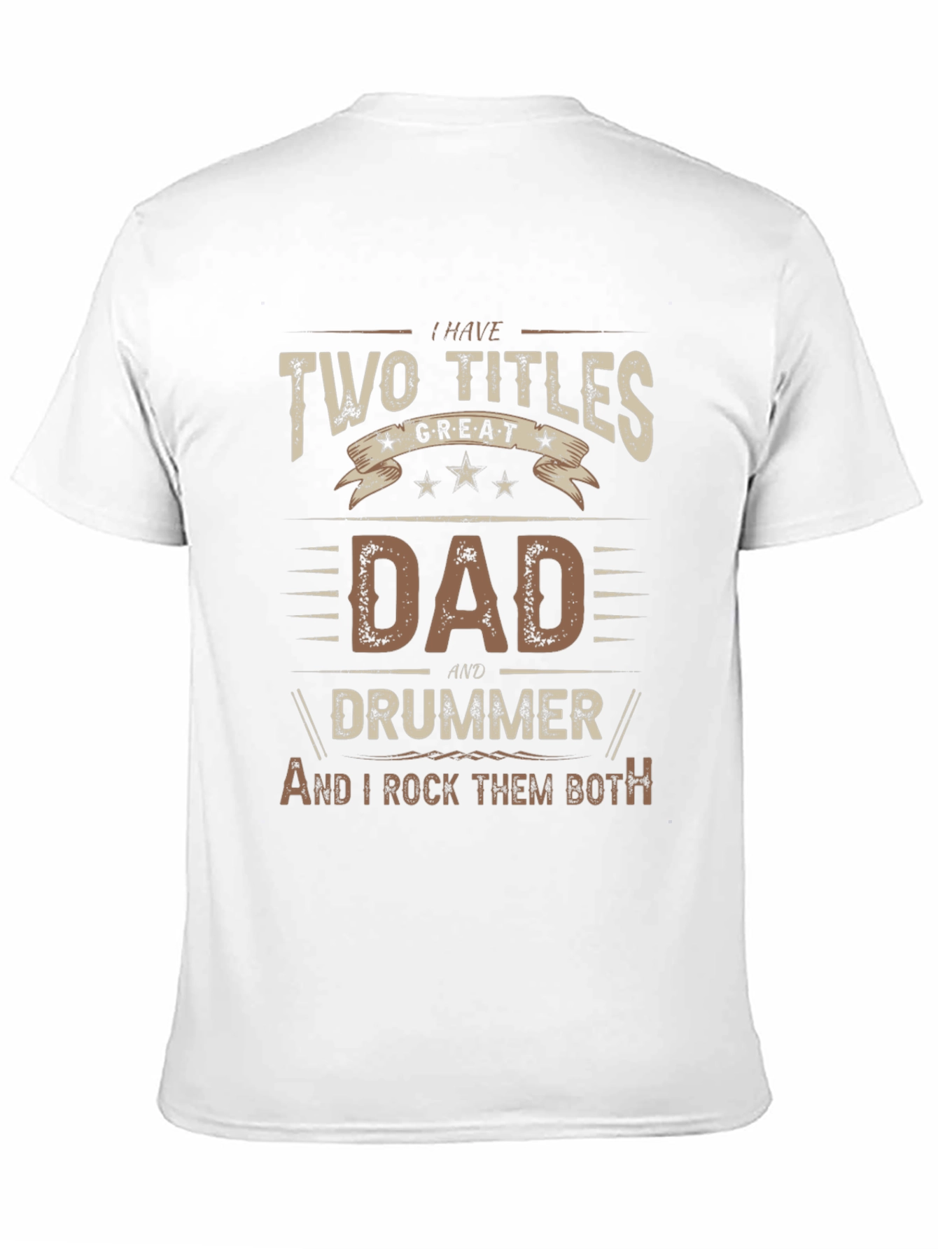 Dad and Drummer T-Shirt - Rock Them Both!