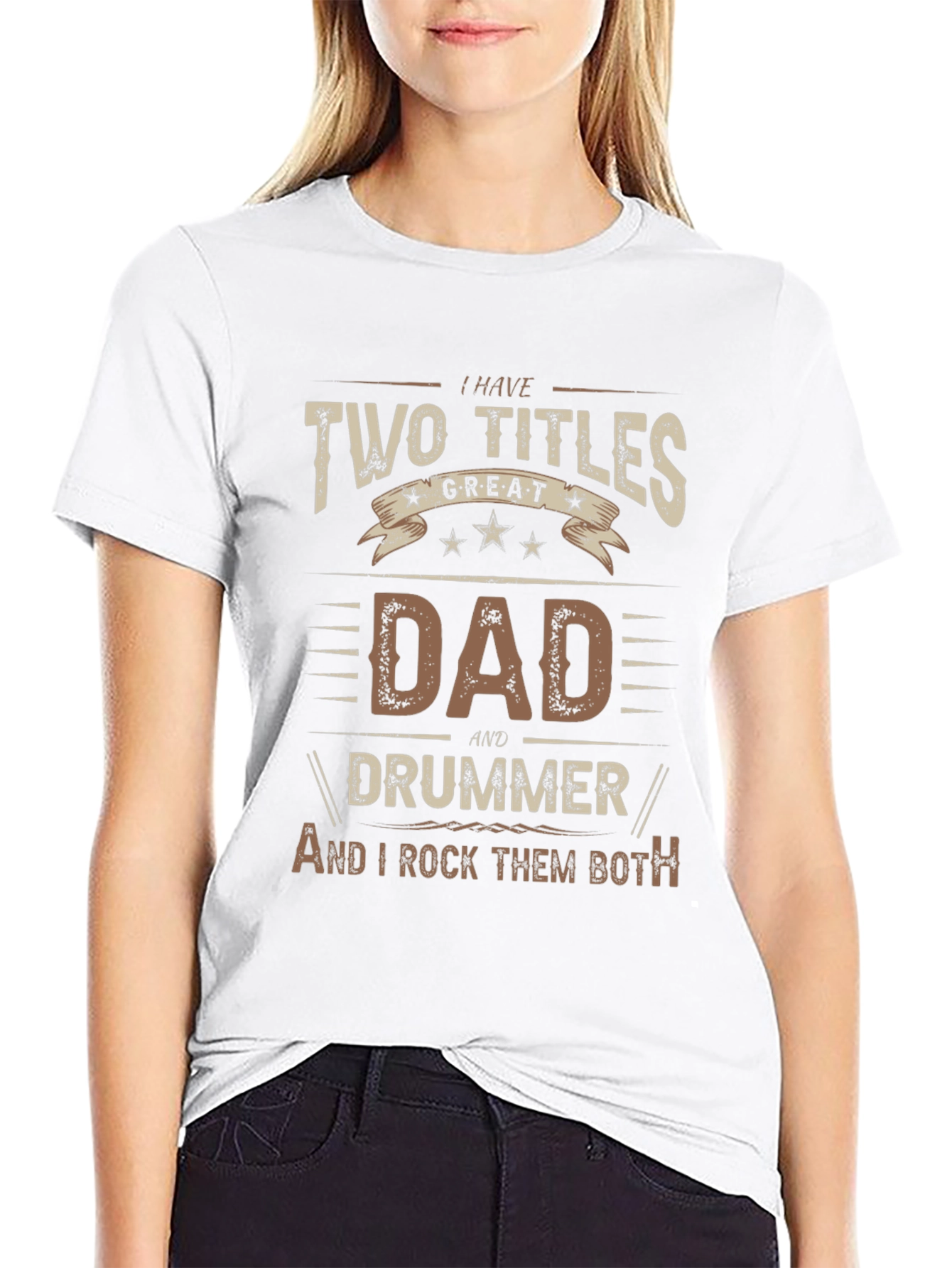 Dad and Drummer T-Shirt - Rock Them Both!
