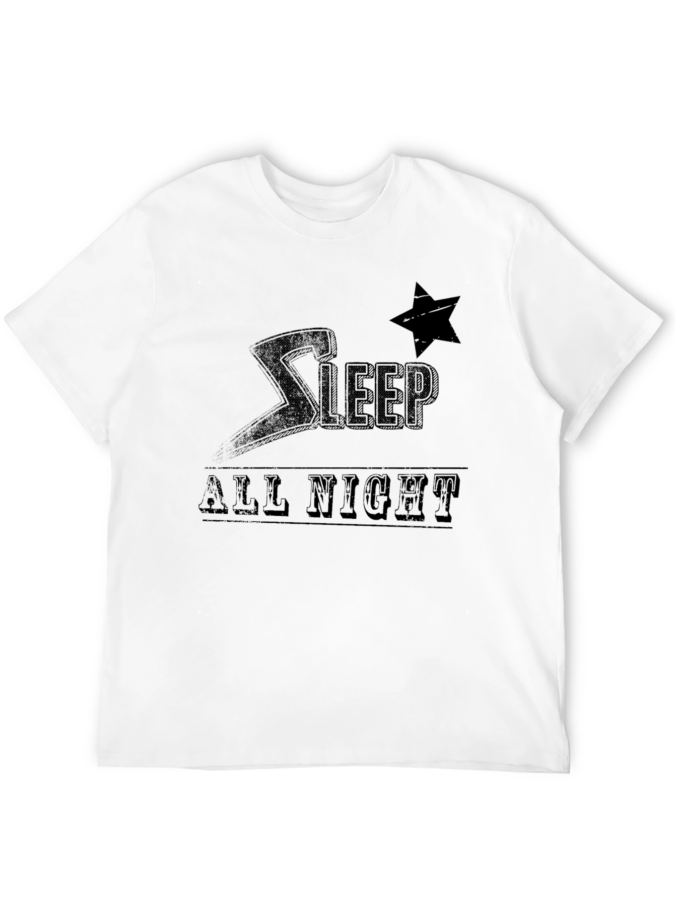 Sleep All Night Black T-Shirt