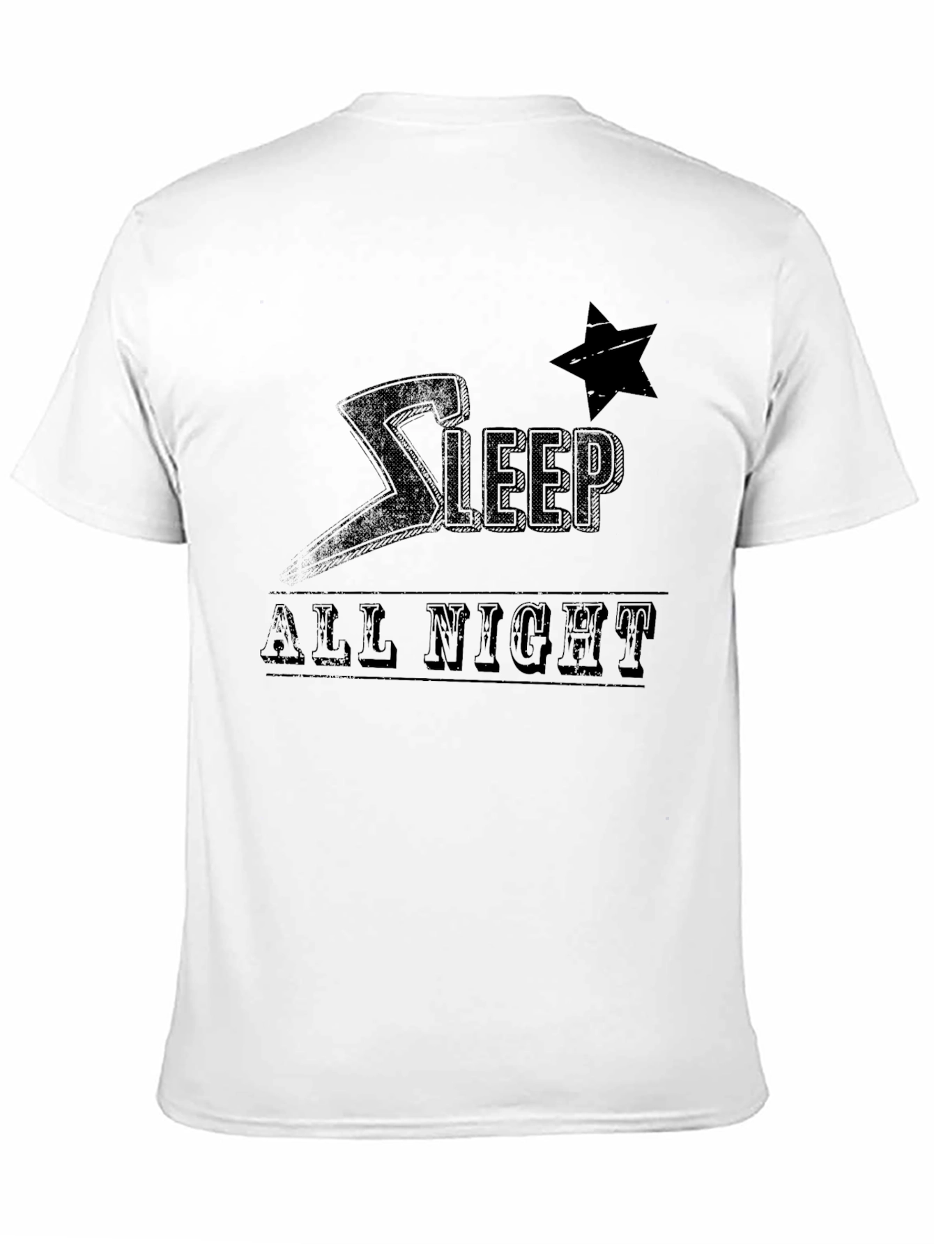 Sleep All Night Black T-Shirt
