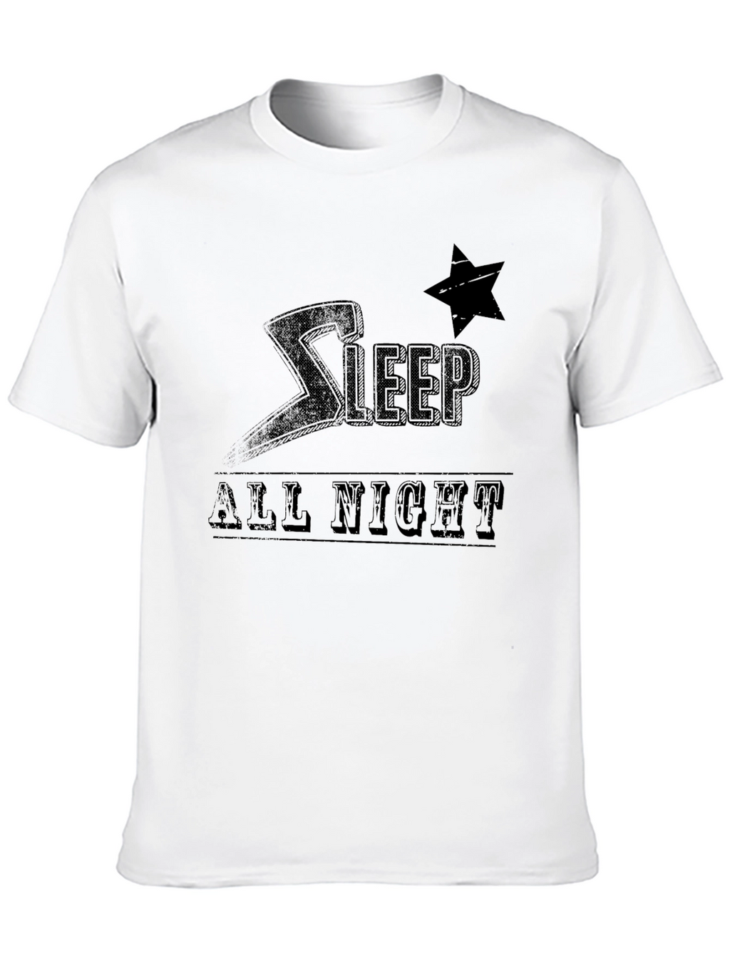 Sleep All Night Black T-Shirt