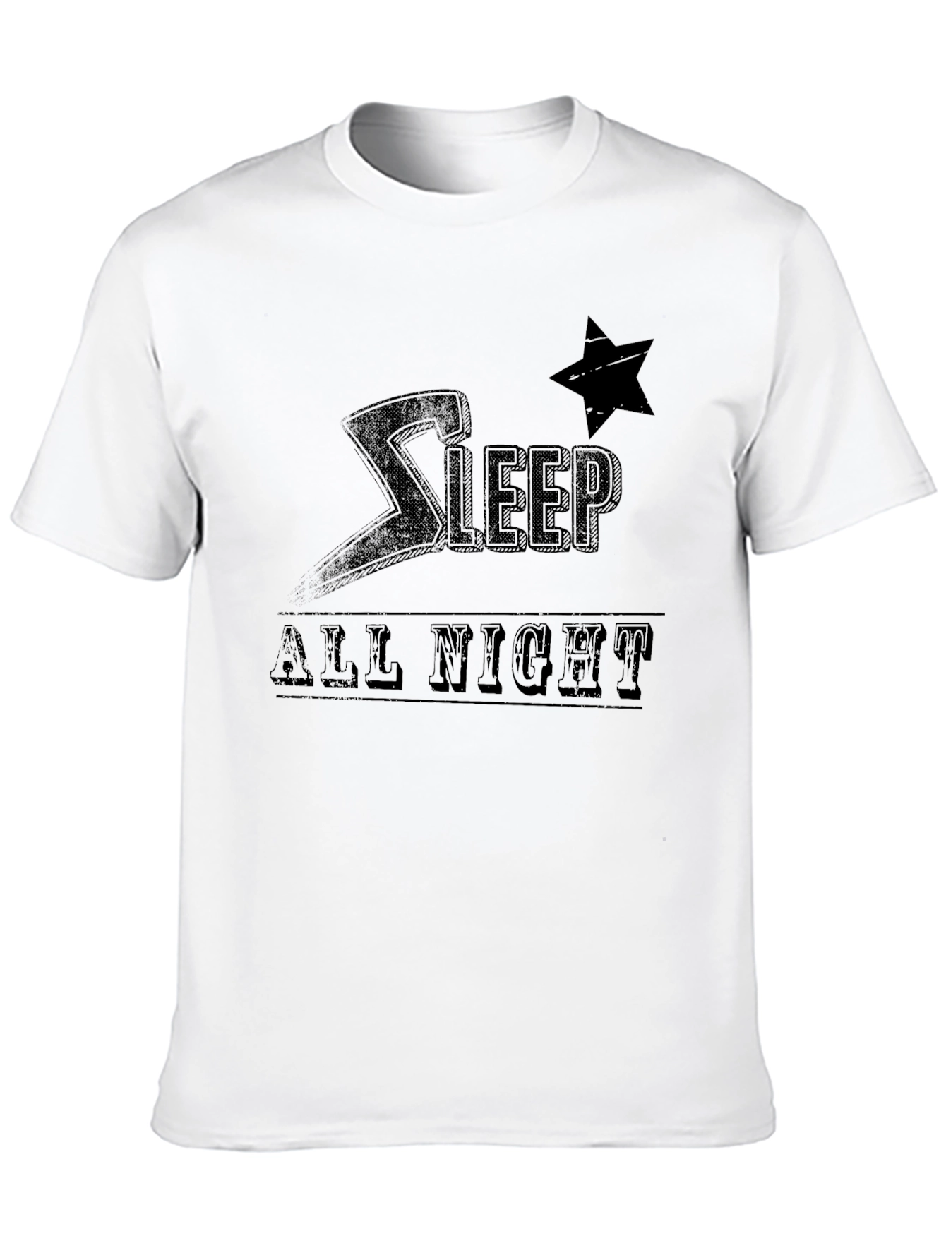 Sleep All Night Black T-Shirt