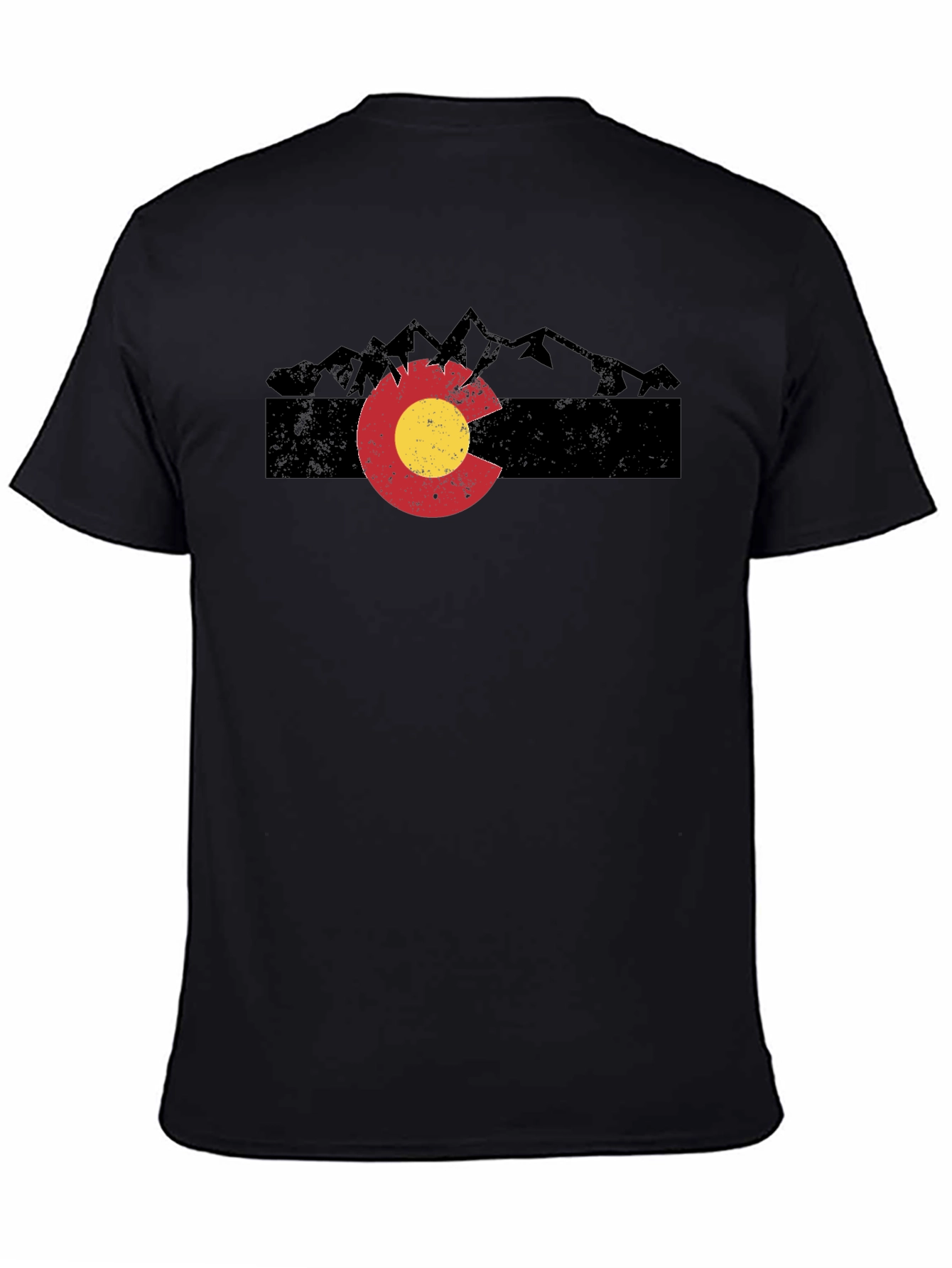 Colorado Mountain T-Shirt - Distressed Flag Graphic Tee