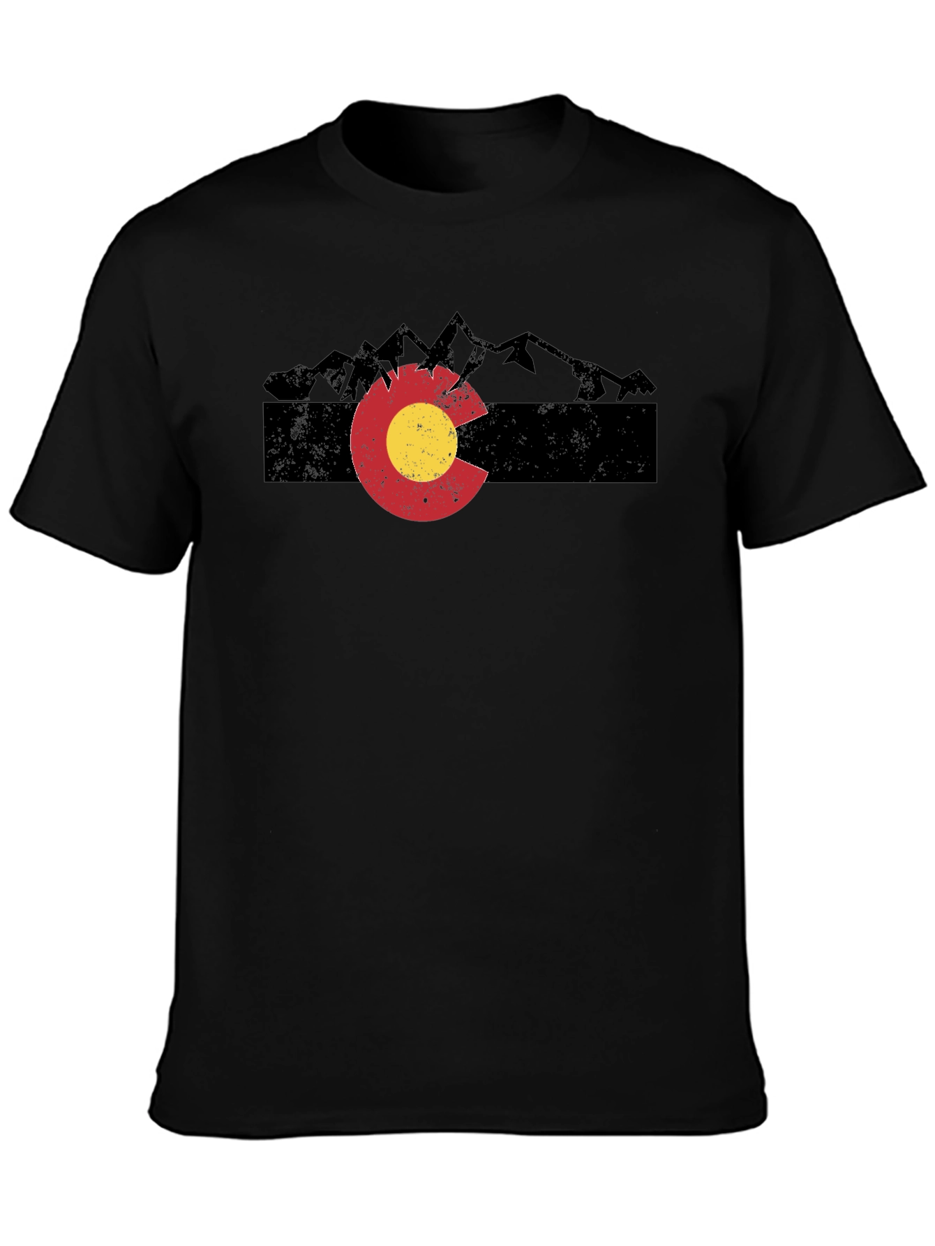 Colorado Mountain T-Shirt - Distressed Flag Graphic Tee