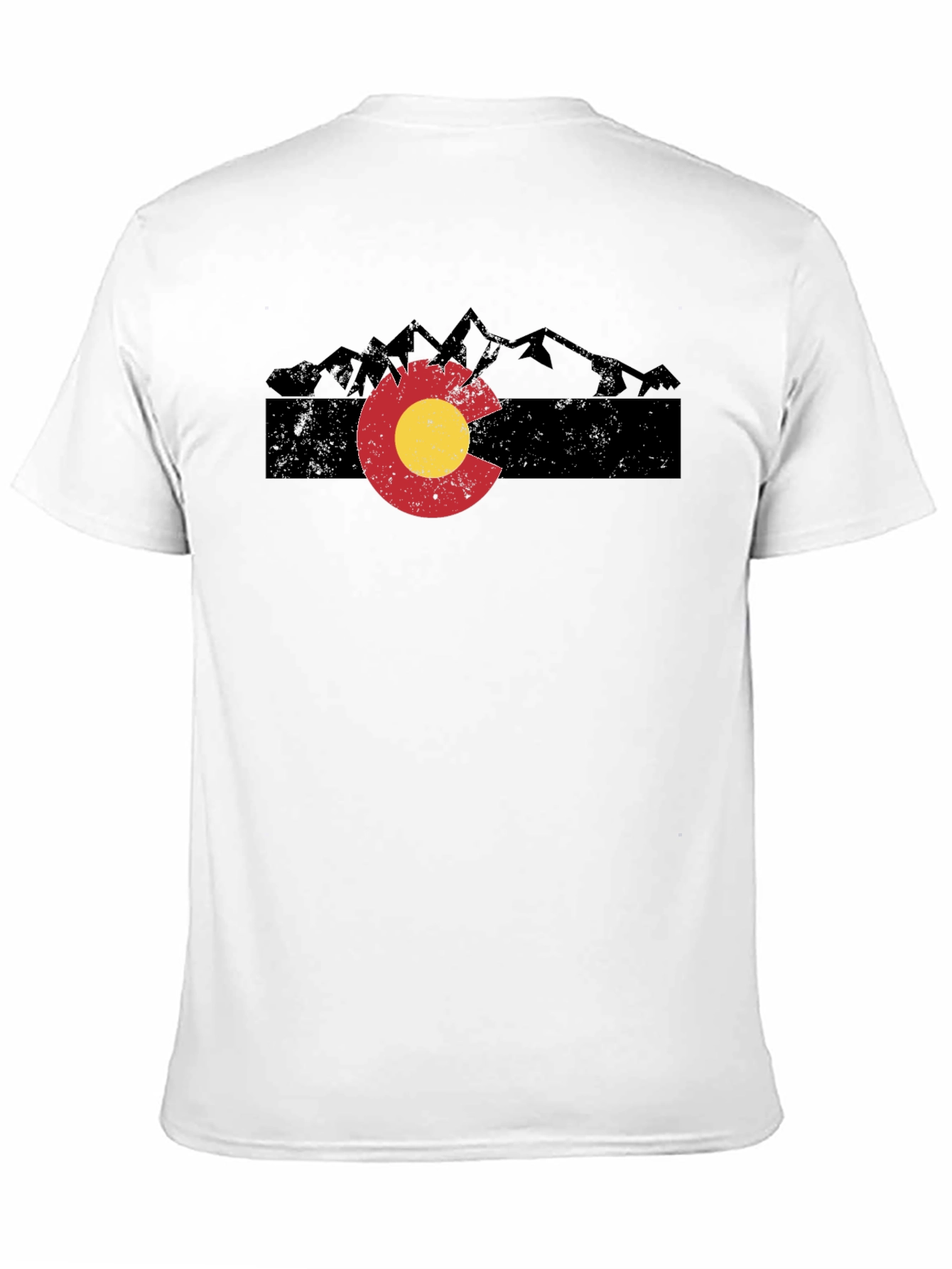 Colorado Mountain T-Shirt - Distressed Flag Graphic Tee