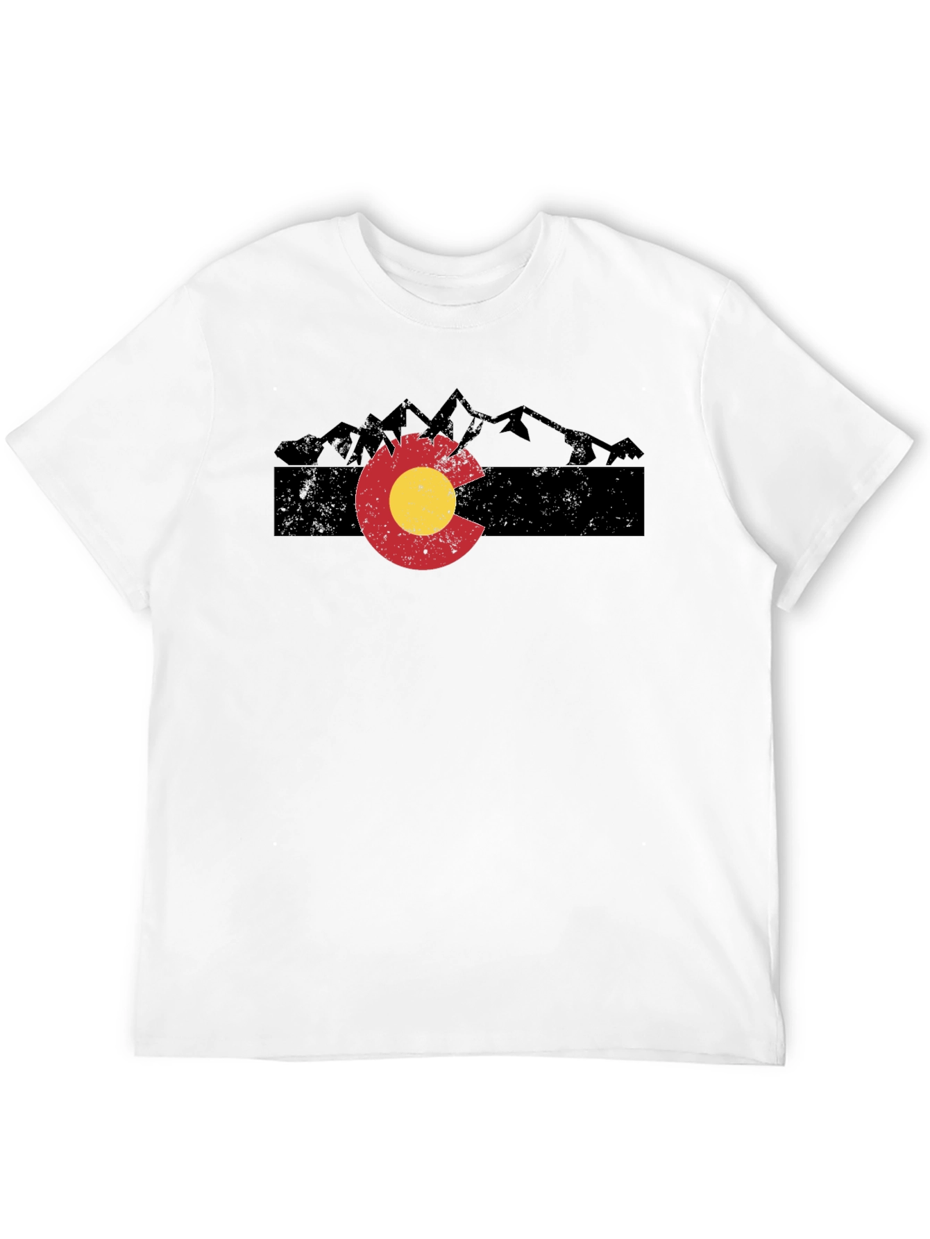 Colorado Mountain T-Shirt - Distressed Flag Graphic Tee