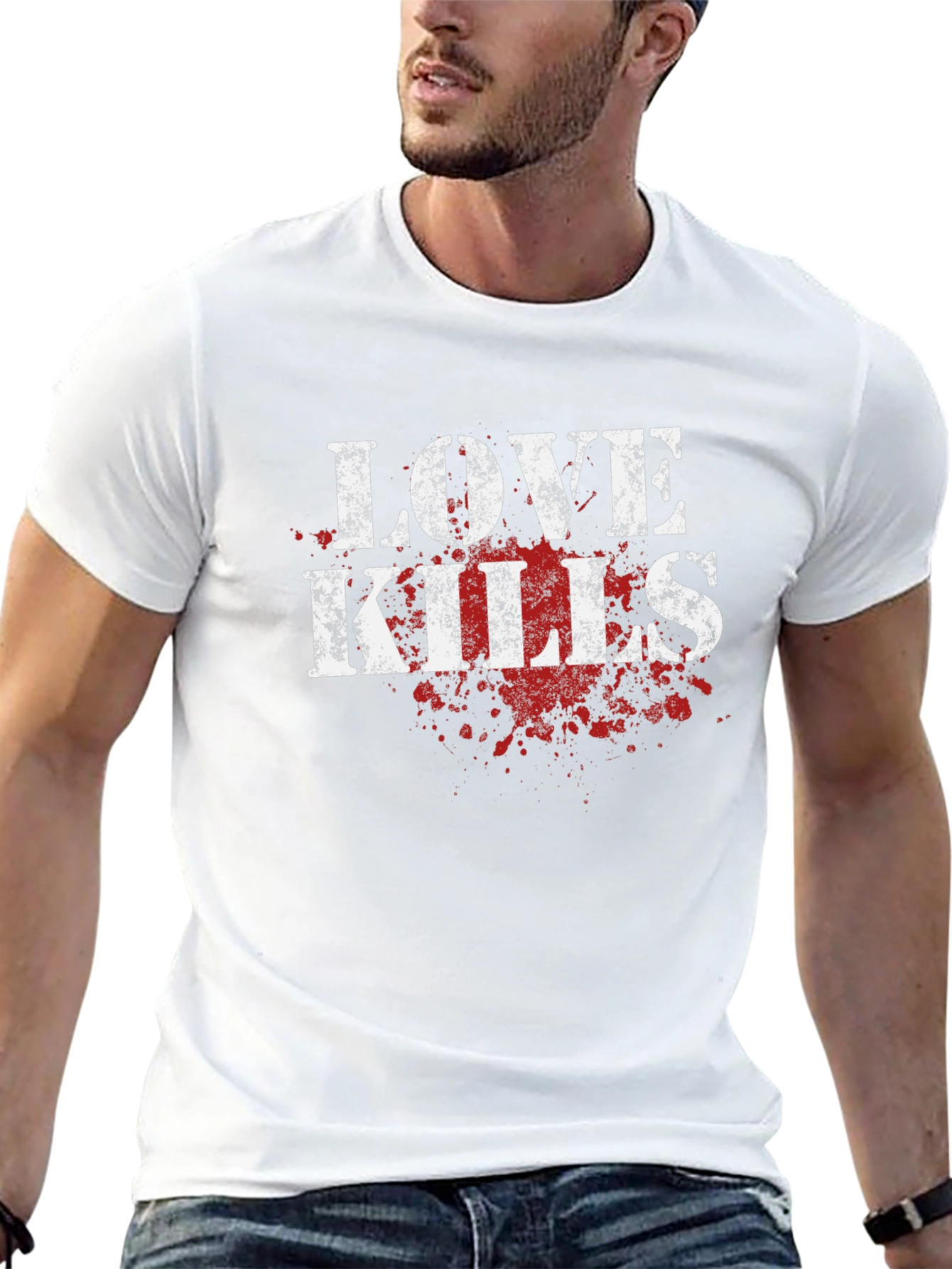 Love Kills Graphic Tee - Black Cotton T-Shirt