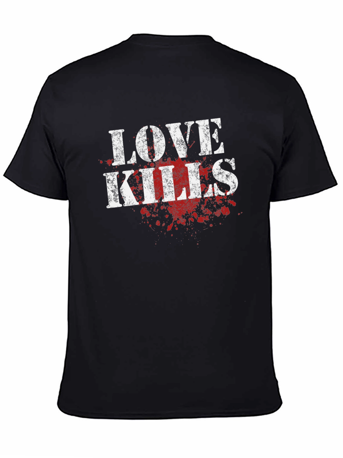 Love Kills Graphic Tee - Black Cotton T-Shirt
