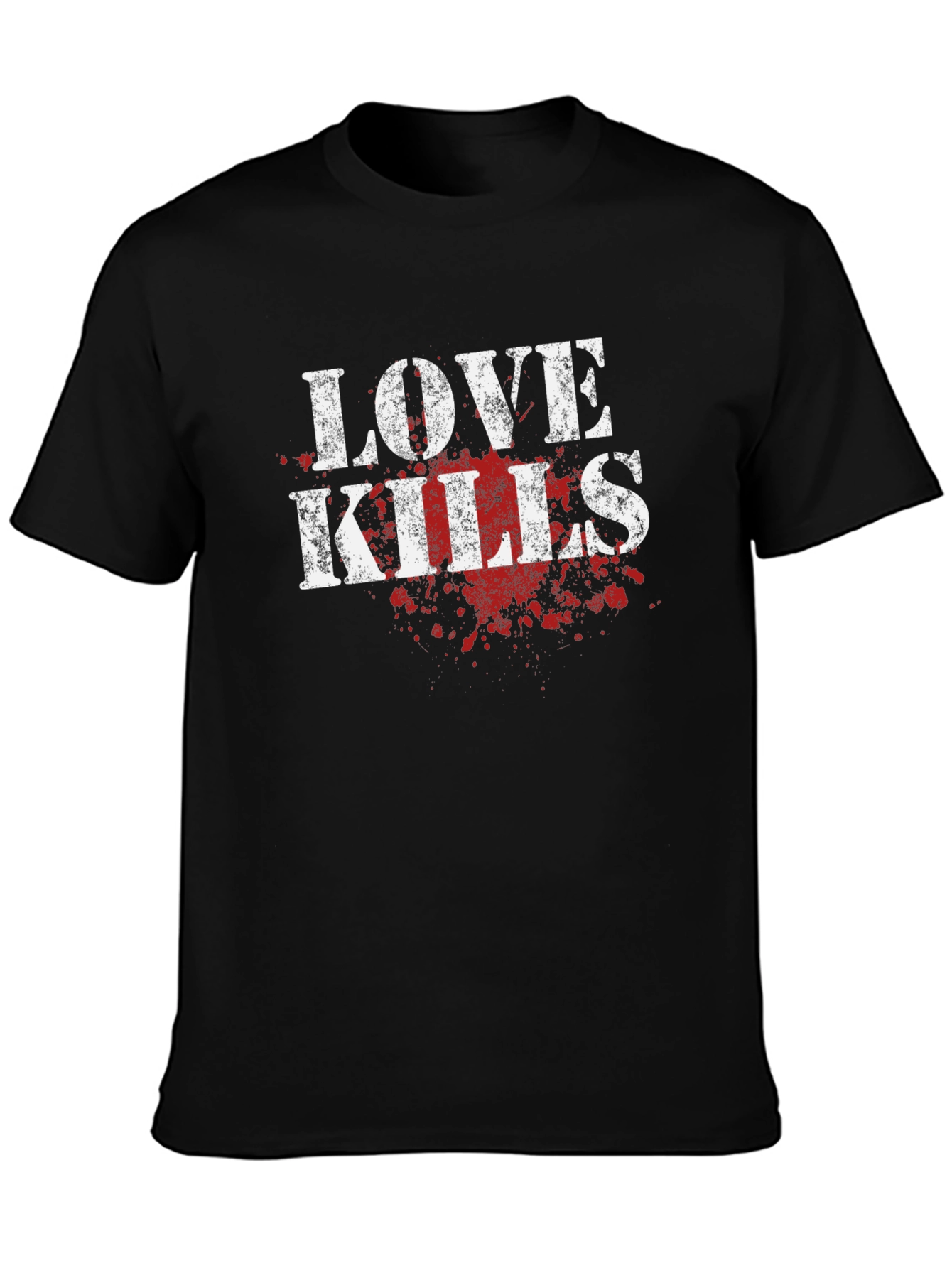 Love Kills Graphic Tee - Black Cotton T-Shirt