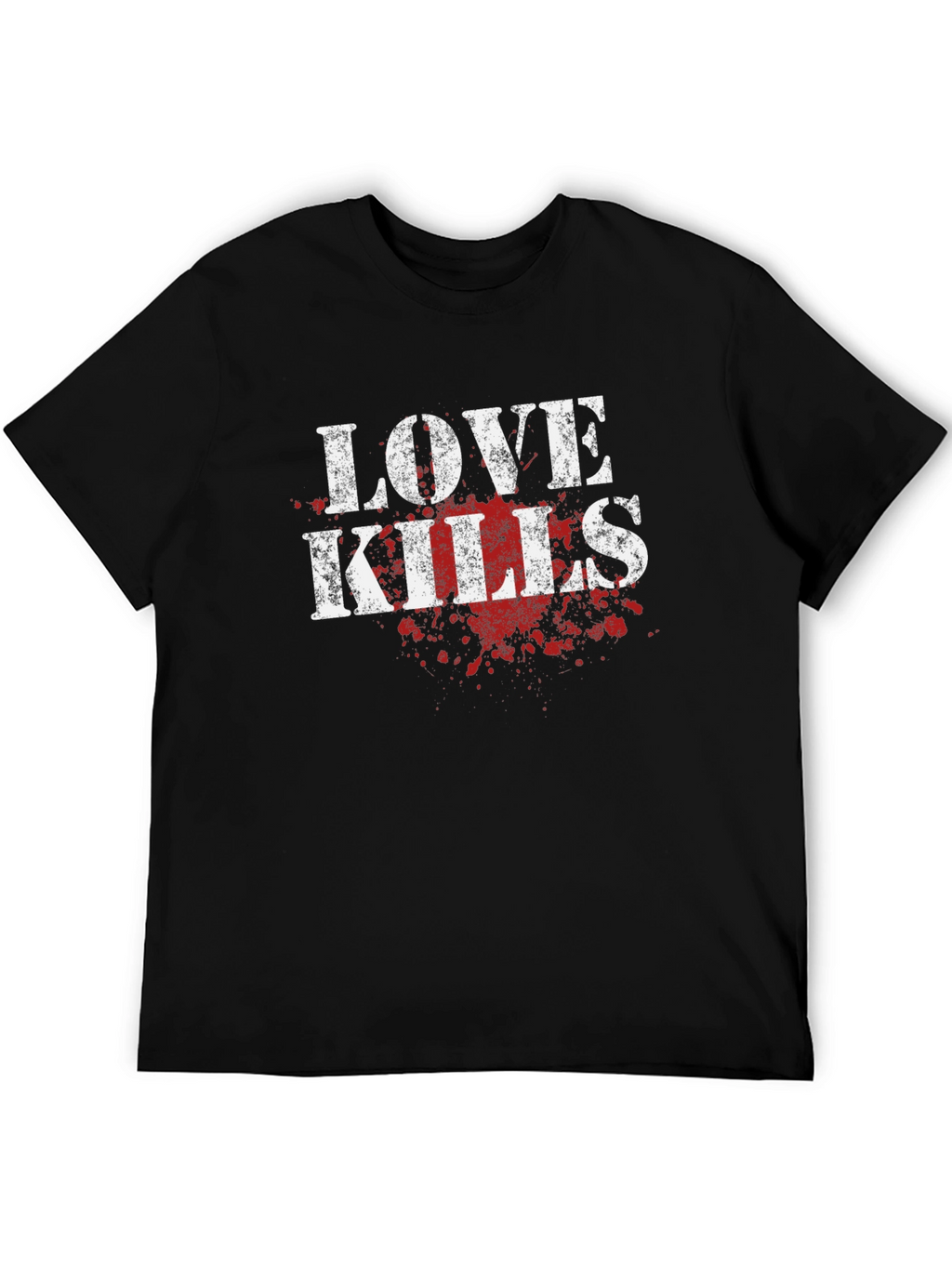Love Kills Graphic Tee - Black Cotton T-Shirt